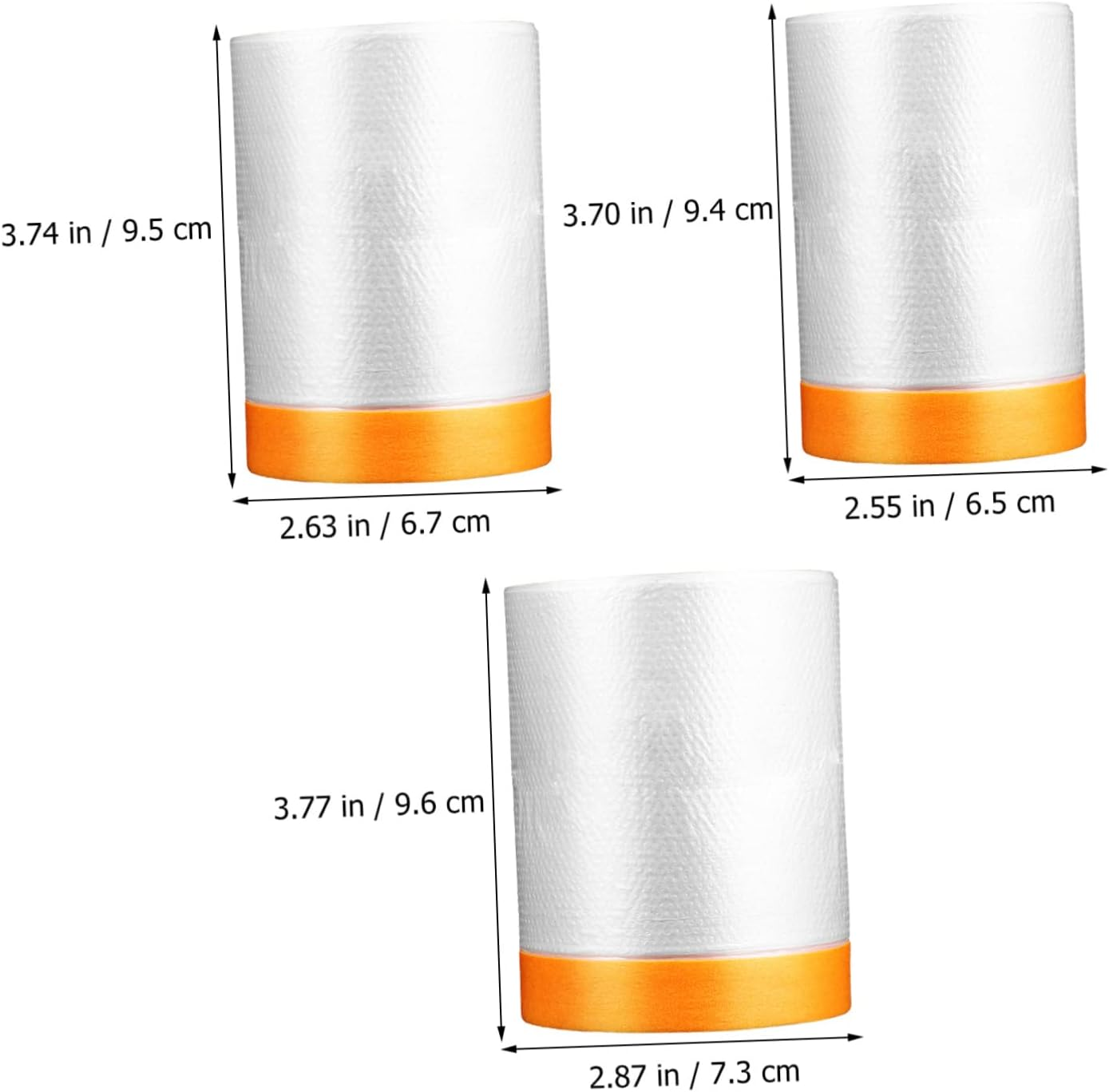 6Rolls Self-Adhesive Masking Tape Film Covering Films for Art Painting Automotive Furniture Protection image number 3