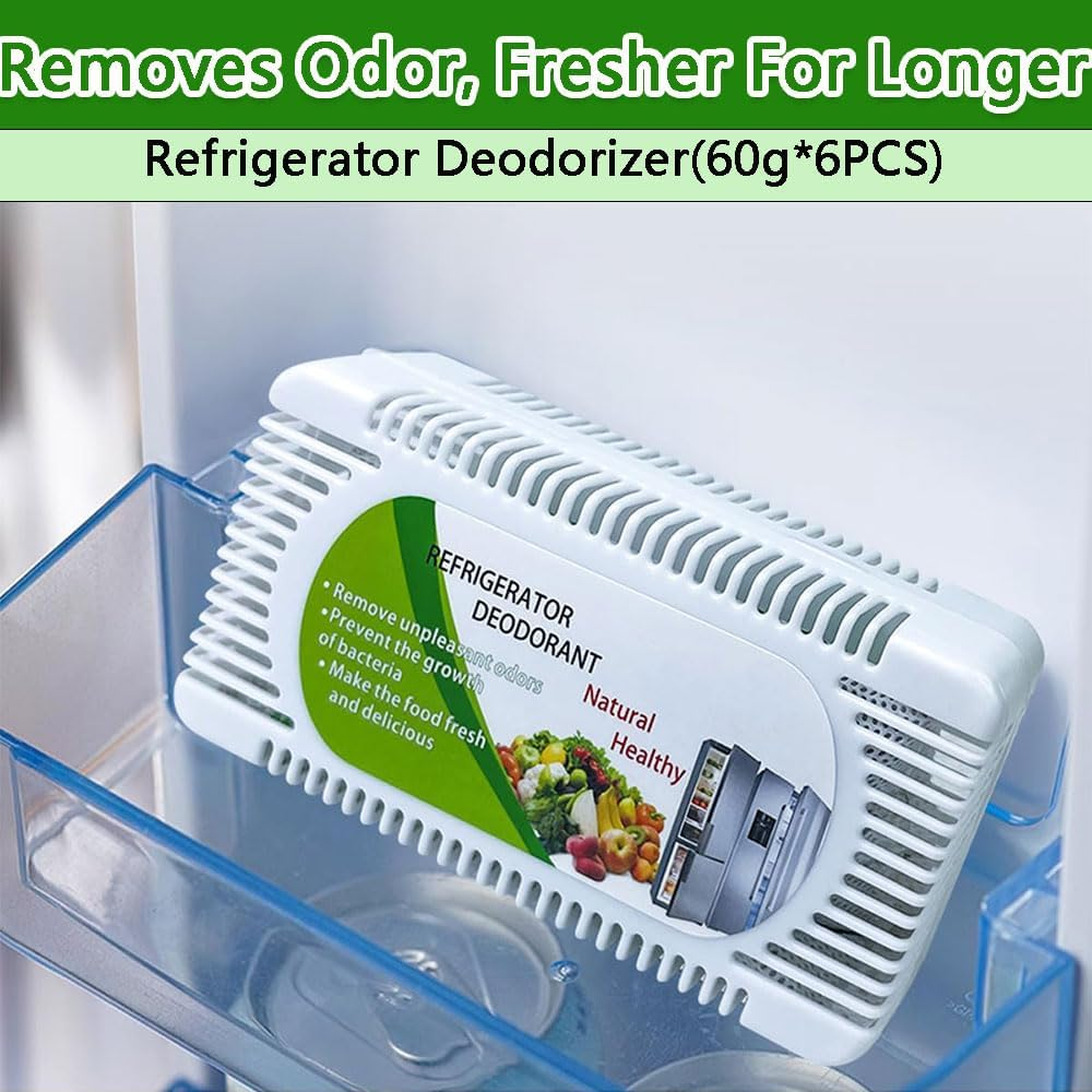6-Pack Refrigerator and Freezer Deodorizer &ndash; Reusable Activated Carbon Odor Absorbers, Unscented Moisture Eliminators for Fridge, Coolers, Closets, and Trash Cans image number 2