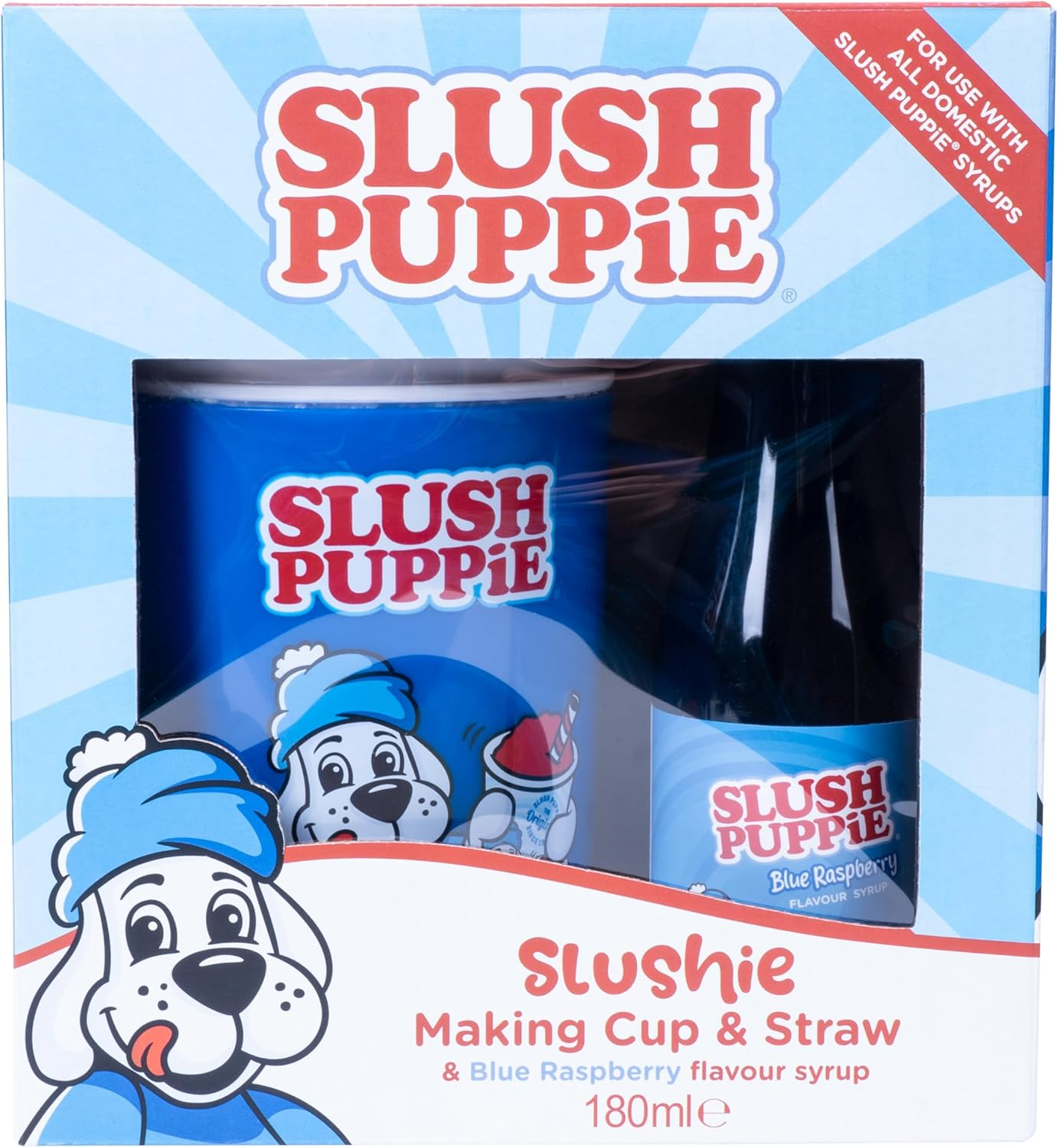 Slush Puppie Blue Raspberry Slushie Making Cup Set with 180Ml Syrup - Create Delicious Frozen Drinks at Home with Easy-To-Use Cup and Tasty Blue Raspberry Syrup image number 2
