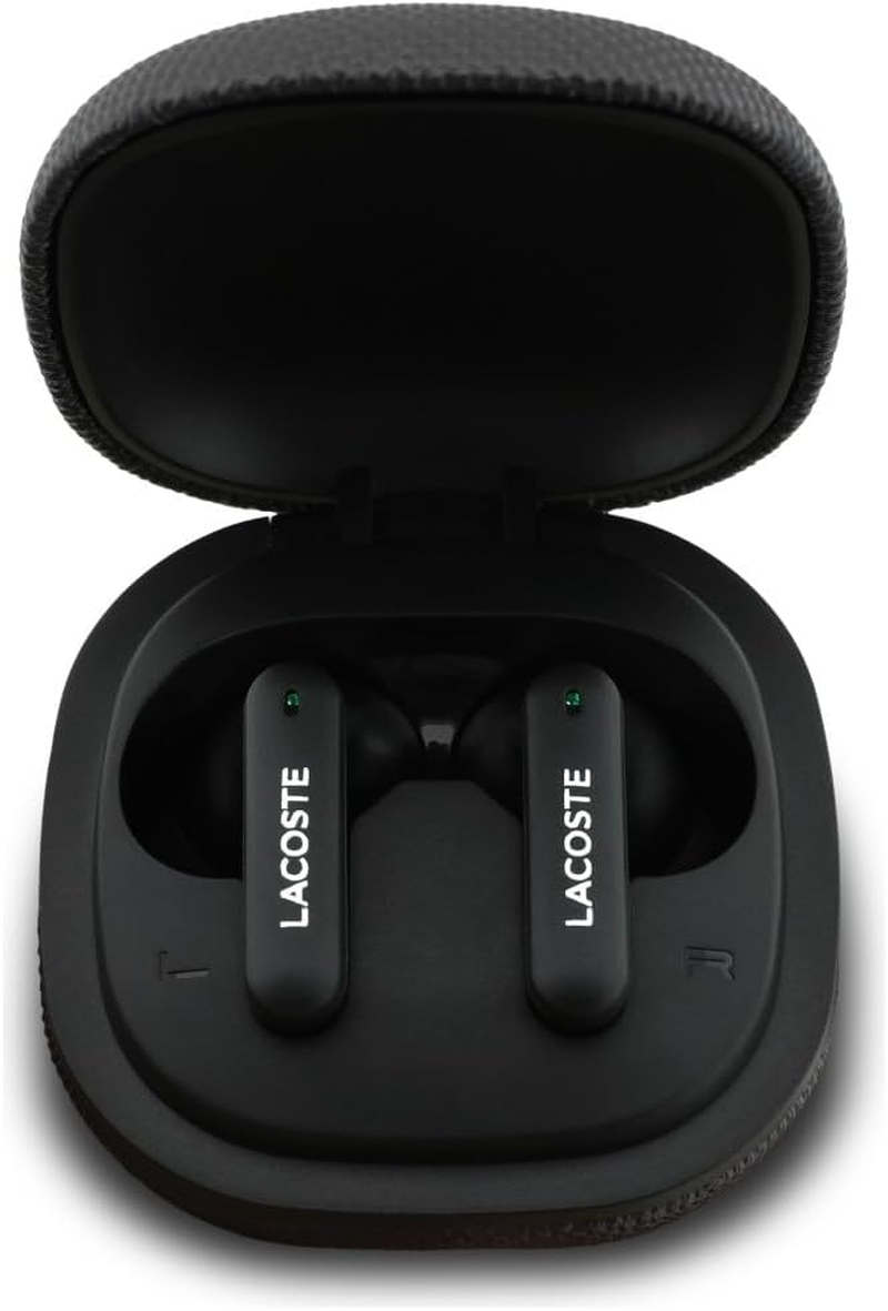 CG Mobile Lacoste TWS Iconic Pe Pique Bluetooth Headphones (Black) image number 1