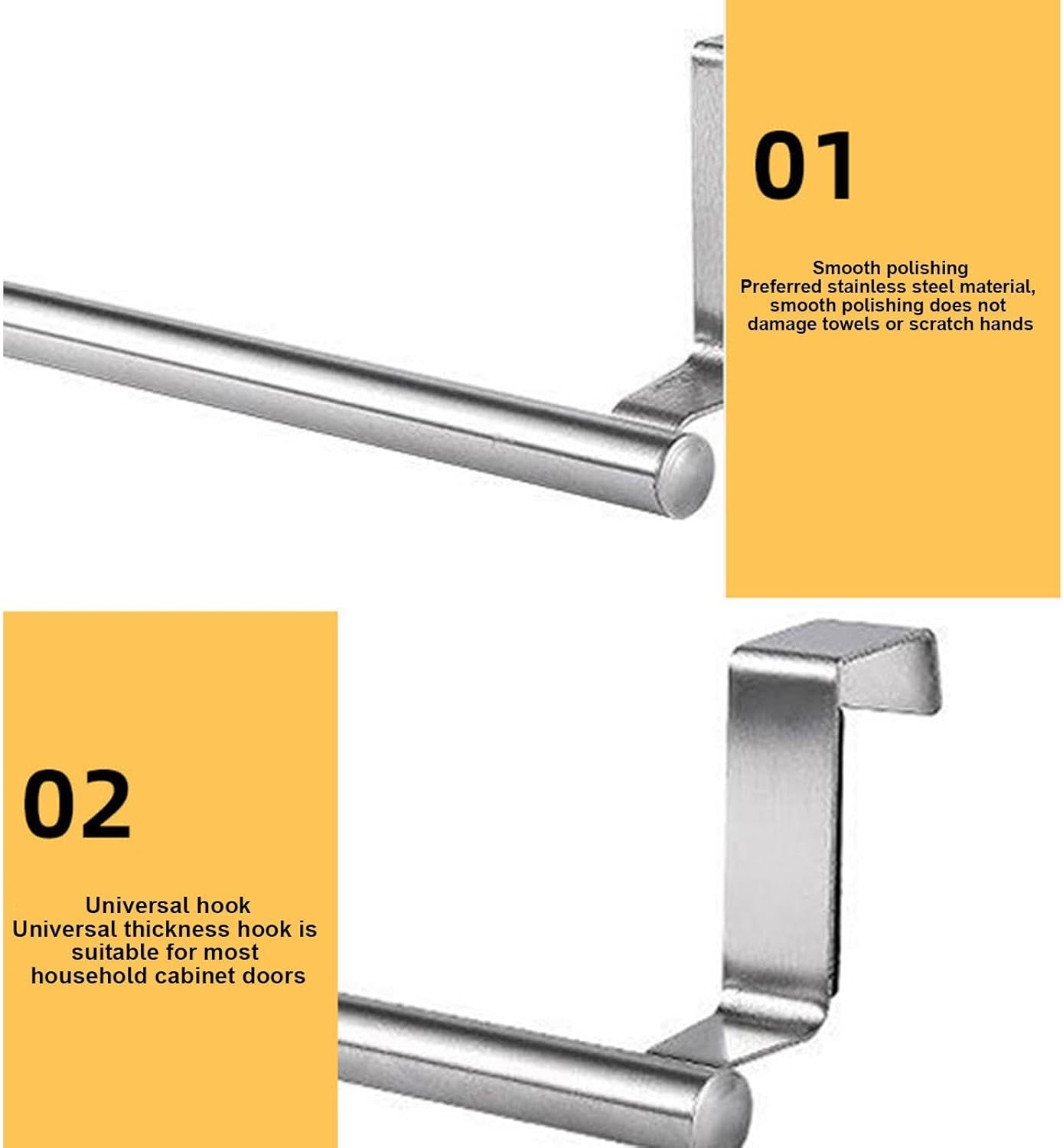 Towel Racks for Bathroom - Innovative Bath Towel Bar,Hand Towel Bar, Bath Towel Bar, Bathroom Towel Rack, Adjustable Towel Bar for Bathroom, Cooking Utensils image number 2