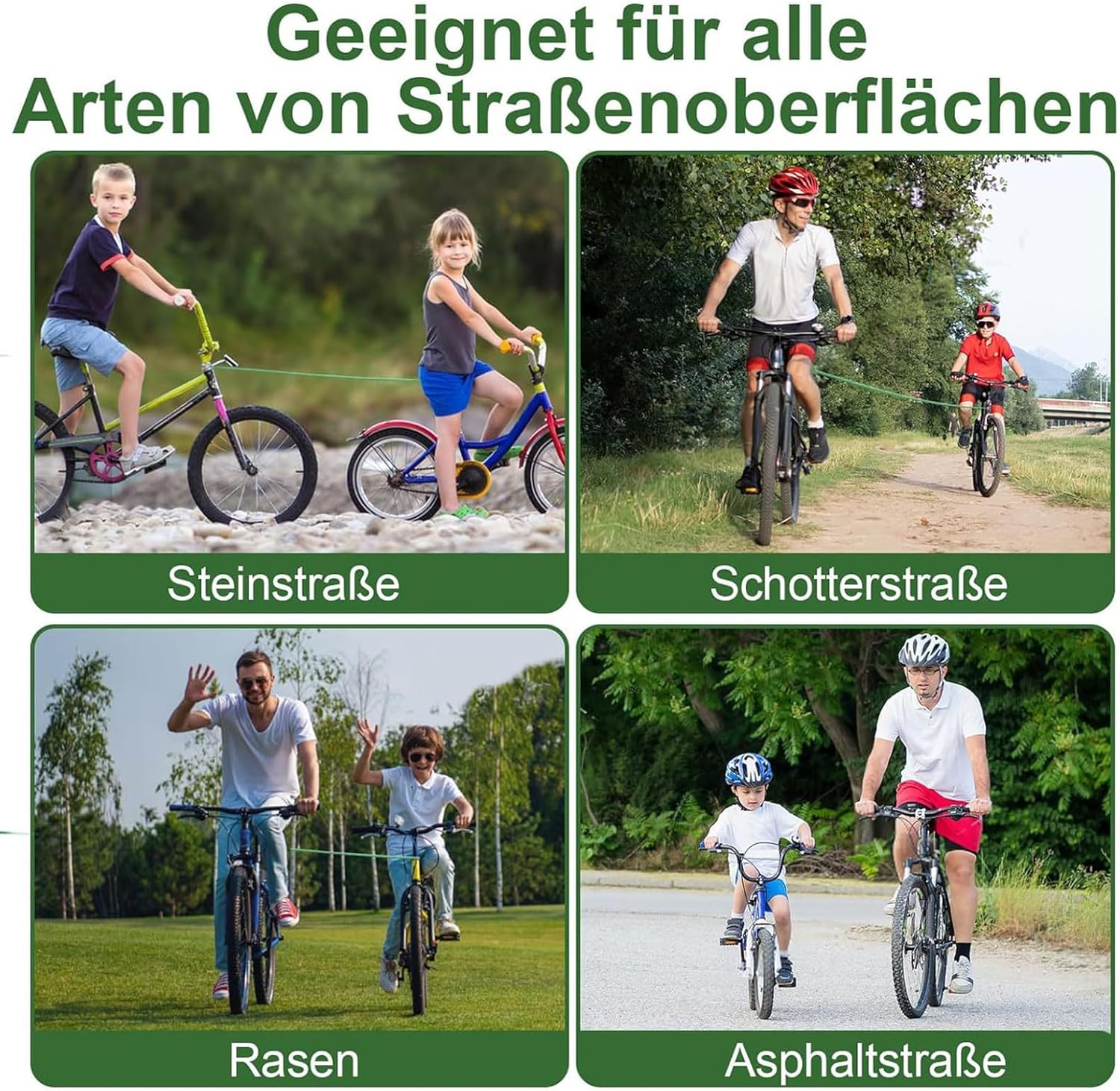 Gupcaqosjw Retractable Bike Tow Rope | Cycling Pull Strap for Children | Portable Mountain Bike Parent-Child Pull Traction Rope for Outdoors image number 1