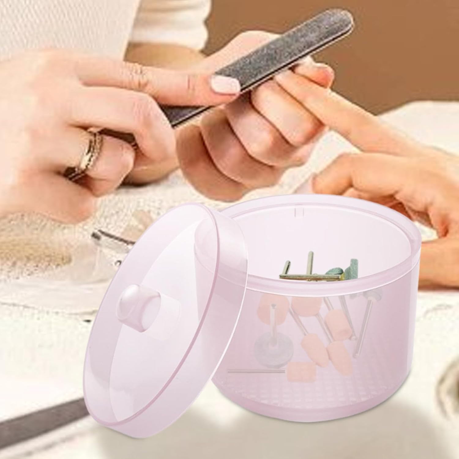 Nail Tool Sterilizer | Cleaning Container for Manicure,High Temperature Resistant Nail Tool Cleaning Box for Manicure, Pedicure, Home, Travel