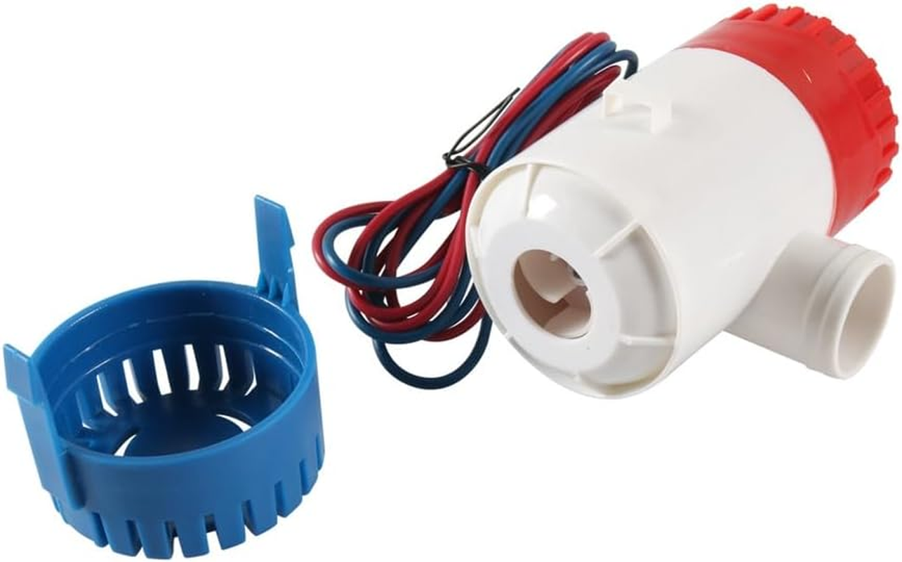 Marine Bilge Pump 12V 1100GPH Drain Kit for Boat Seaplane Motor Houseboat Mini Electric Water Pump image number 1