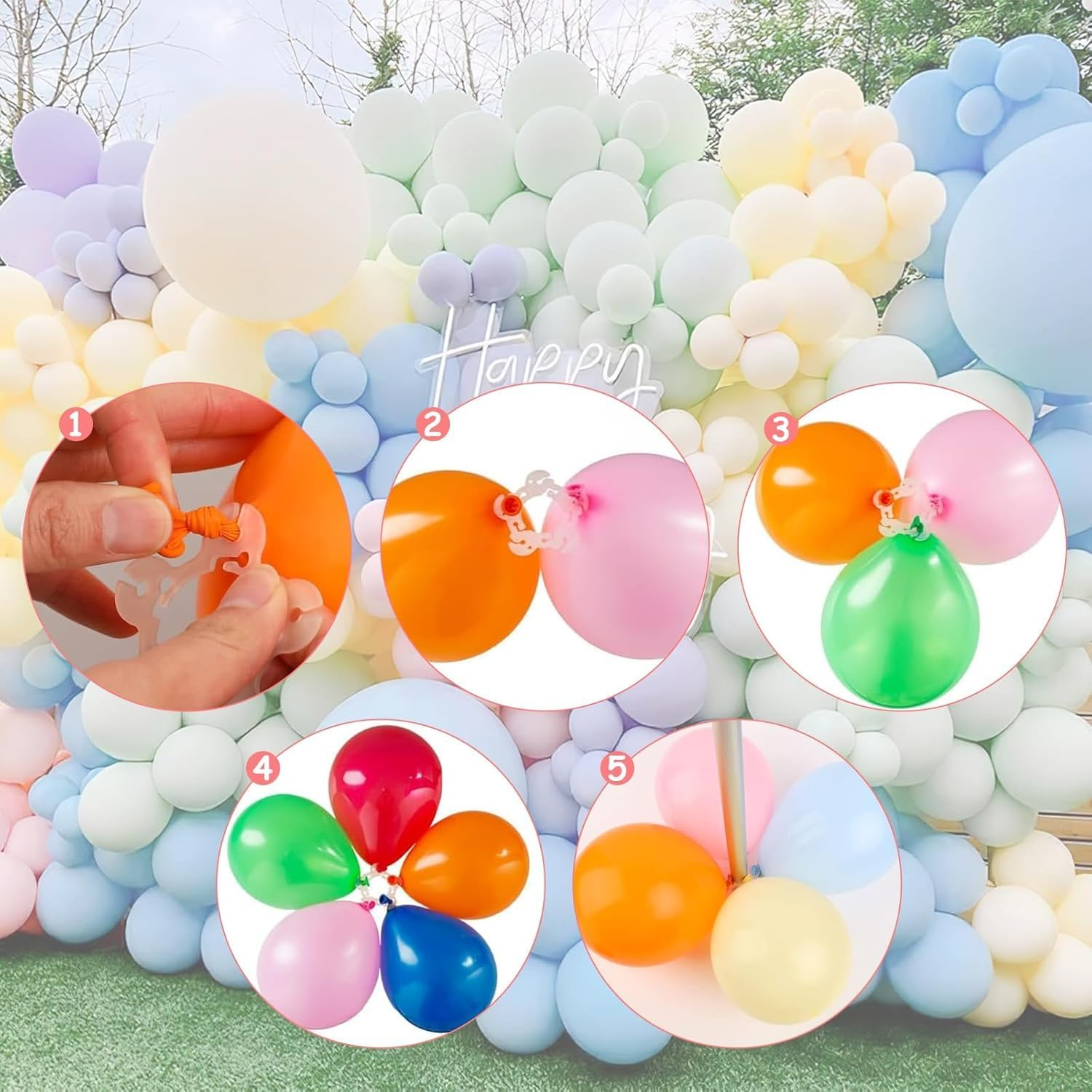 Balloon Connectors Clips, 100Pcs Balloon Clips Balloon Connectors Clip Holder,White Balloon Connectors Clip Holders,Plastic Balloon Connectors Clip Holder,Balloon Clips Connectors Clip Holder for Arch image number 4