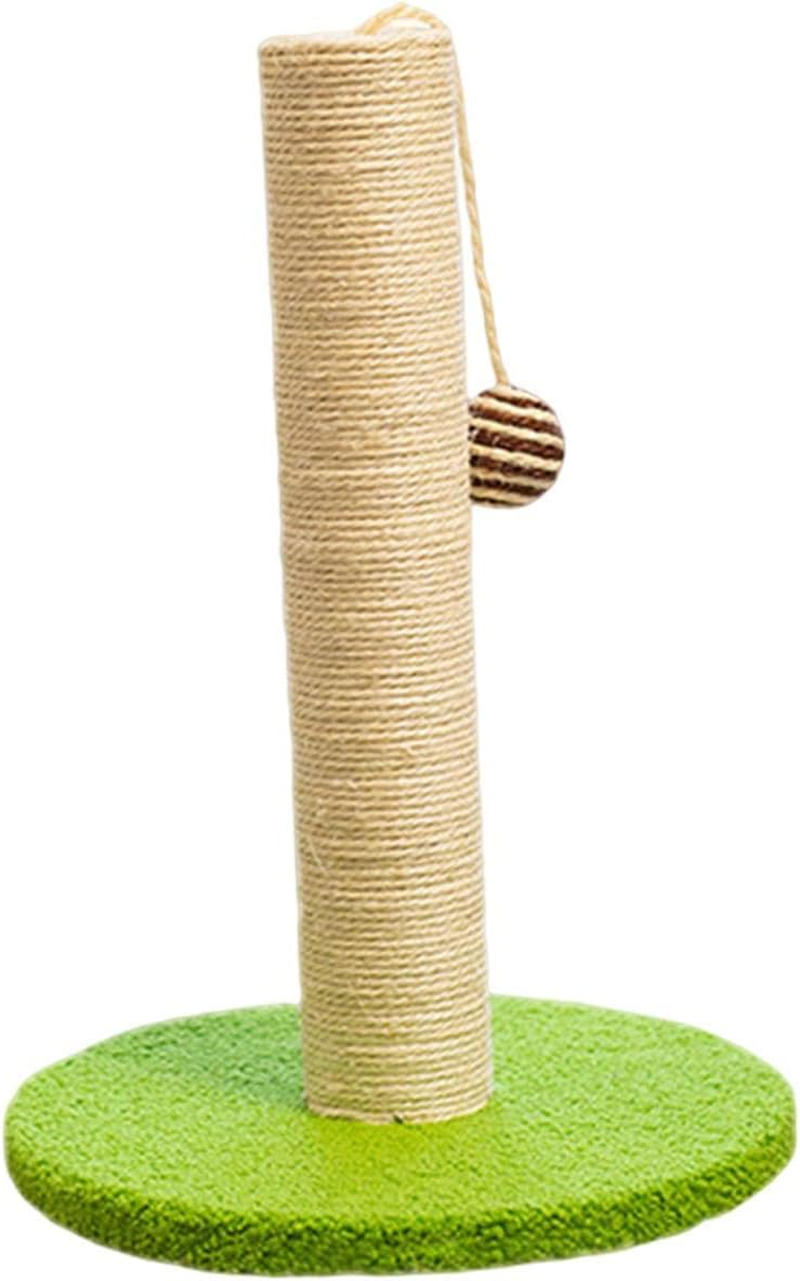 Cat Scratching Post for Indoor Cats, Sisal Rope Scratchers, Cat Scratch Post for Small & Large Cats, Cat Post with Dangling Ball Toy image number 1