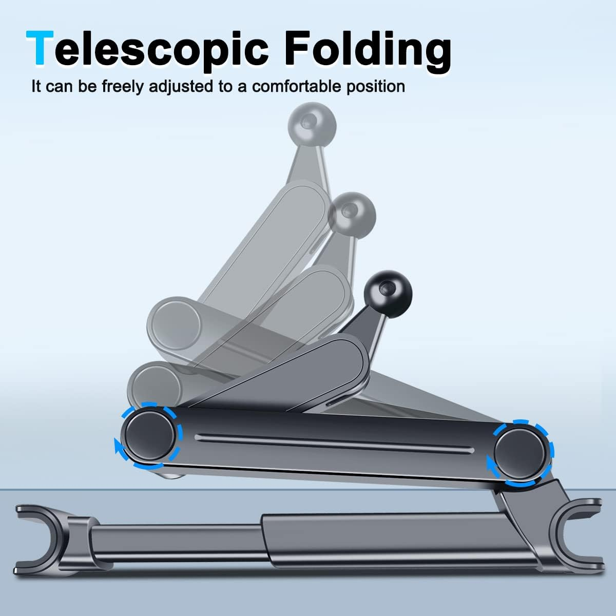 Vehicle Mount,Adjustment Phone Tablet Stand Compatible for Ipad Pro Air Mini, Galaxy Tabs, Other 4.7-10.23 Inch Mobile Phones and Tablet Computers image number 3