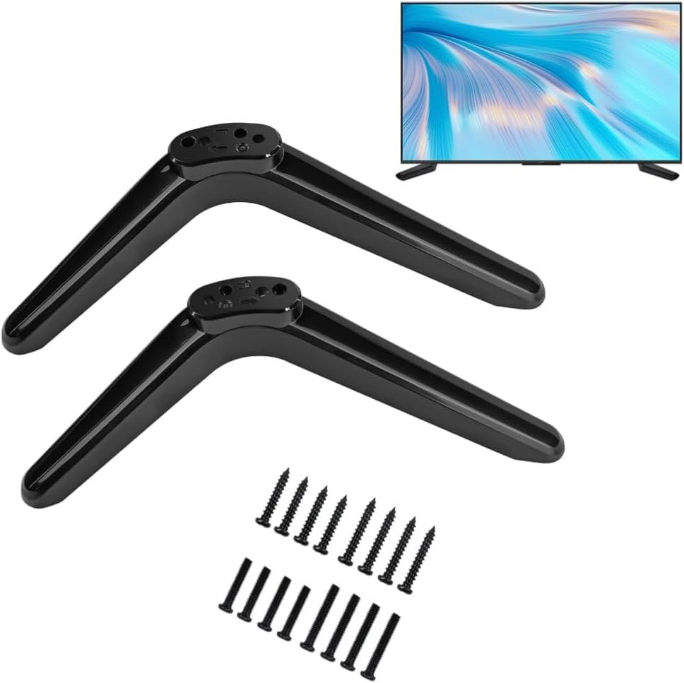 Universal TV Base Stand, TV Stand Tabletop Holder for 32 to 55 Inch Fittings Universal Replacement TV Base Pedestal Feet Mount for LCD Flat Screen TV, Easy to Install image number 2