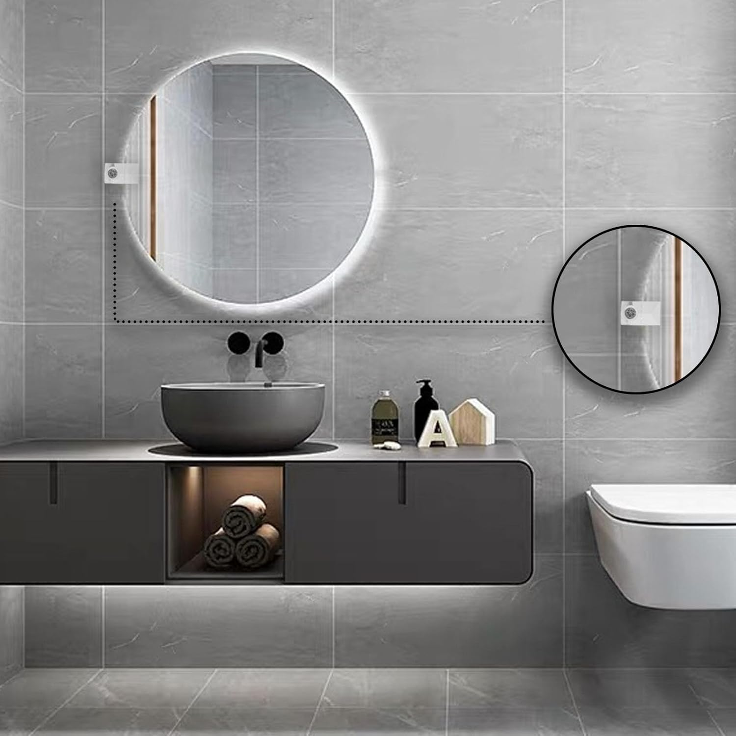 40 Set of Mirror Holder Clips Kit, Glass Retainer Clips Kit, Clear Plastic Mirror Mounting Clips Crystal Mirror Hanging Hardware Frameless Kit for Fixing Mirror Cabinet Door (Clear) image number 3