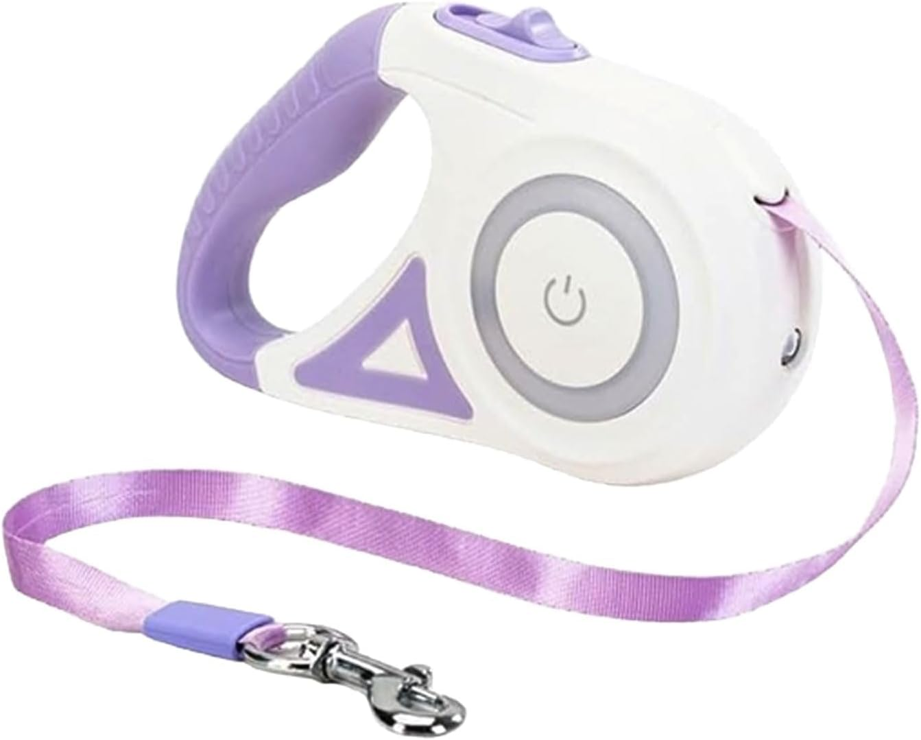 10Ft Retractable Dog Leash, Luminous Dog Walking Leash with Front Safety Led Light - 360&deg;Tangle-Free Training Leash for Ultimum Freedom with Anti-Slip Handle Dogs & Cats - Purple image number 4