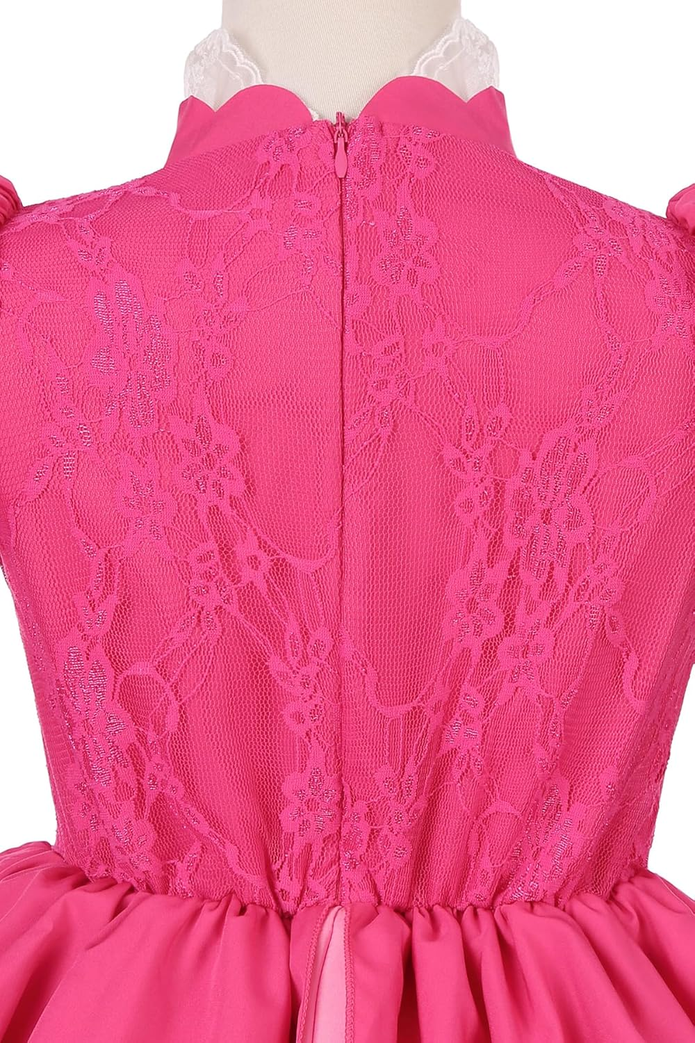 Girls Princess Dress Peach Costume Super Bros Kids LED Light up Princess Dress for Deluxe Halloween Party Dress Up image number 5