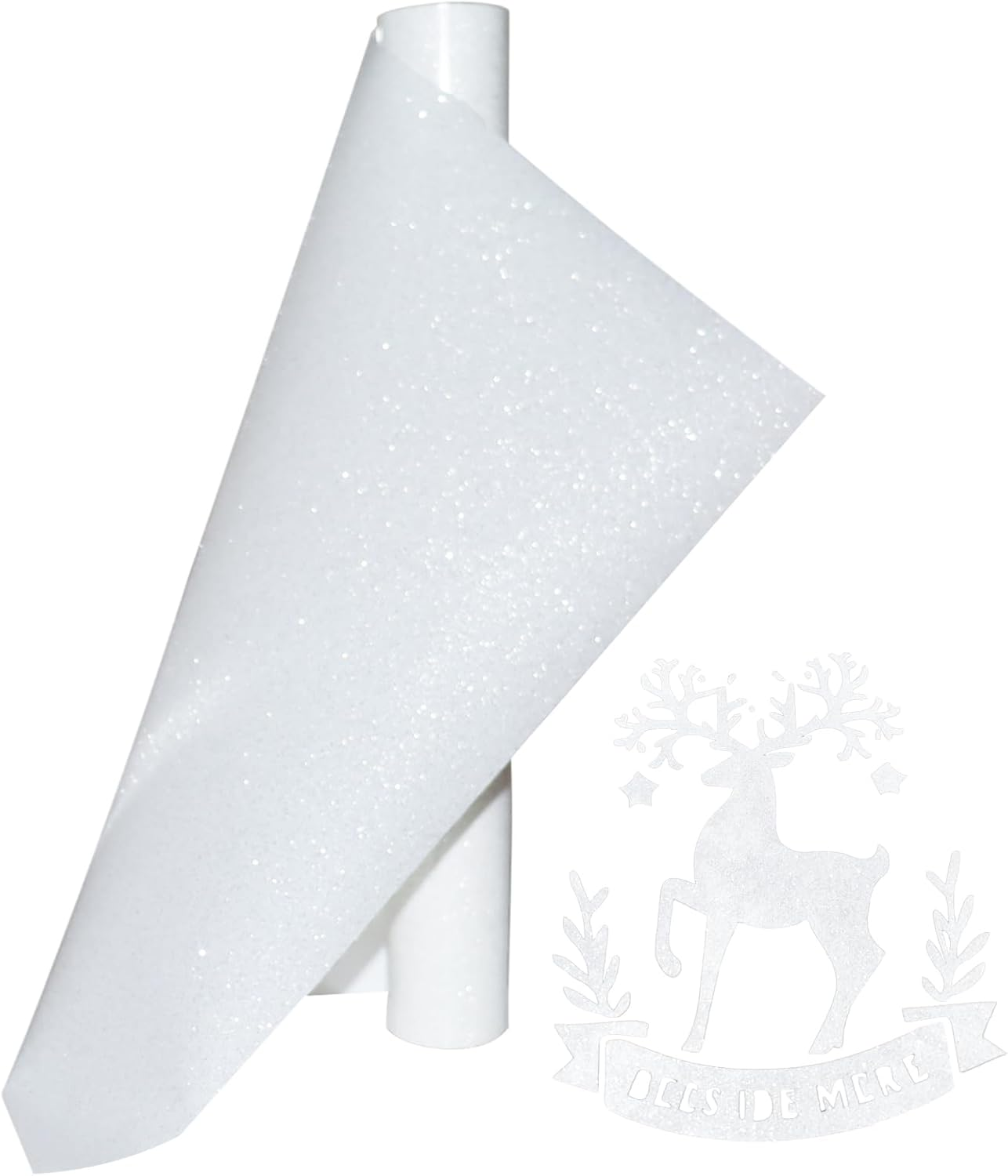 Glitter Heat Transfer Vinyl 12" X 5Ft Black Glitter Iron on Vinyl for T-Shirt, Sparkle HTV Vinyl for All Cutting Machine, Easy to Cut & Weed & Transfer DIY Craft Projects