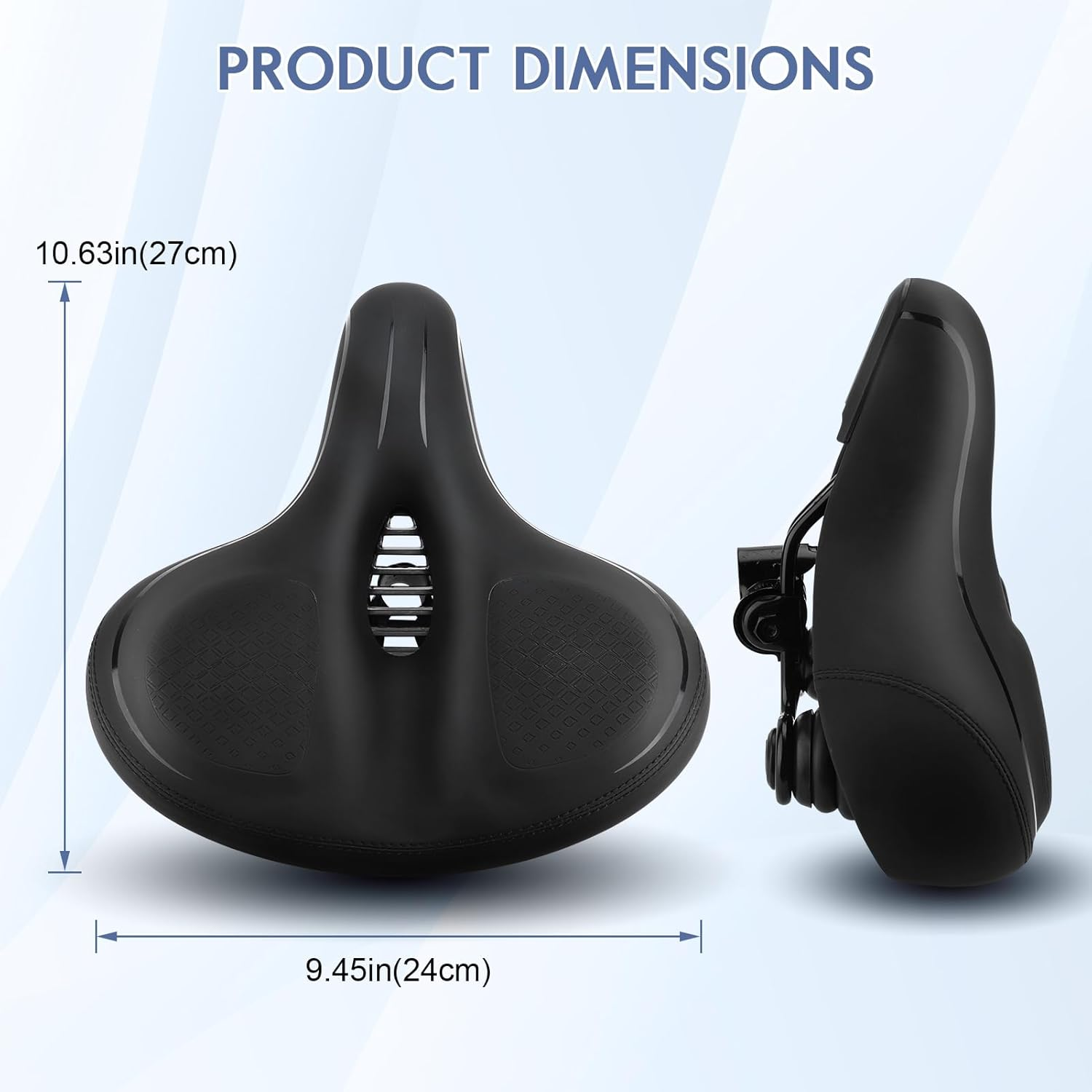 Bike Seat Cushion, Extra Soft Wide Exercise Bicycle Cushion for Bike Saddle, Fits Stationary Bikes, Indoor Cycling, Spinning image number 4