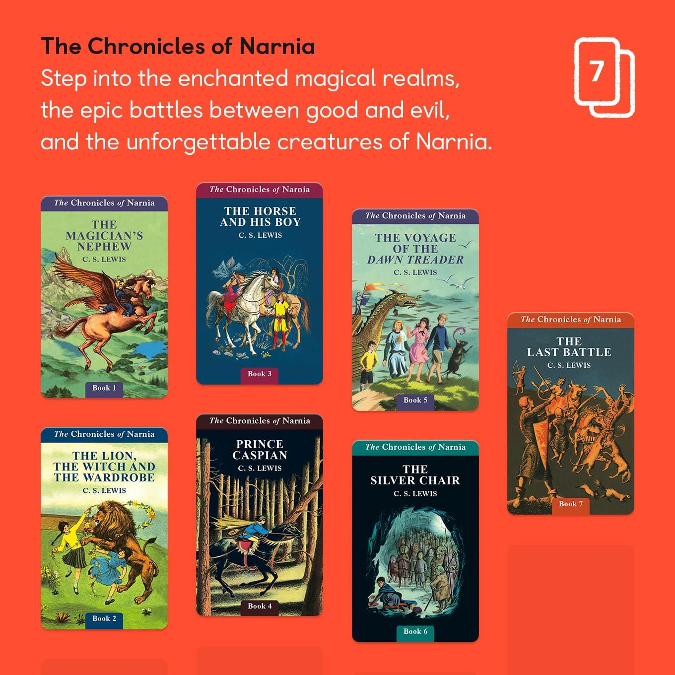 Yoto the Chronicles of Narnia by C. S. Lewis &ndash; 7 Kids Audio Cards for Use with Player & Mini All-In-1 Audio Player, Screen-Free Listening with Fun Stories for Playtime, Bedtime & Travel, Ages 8+ image number 3