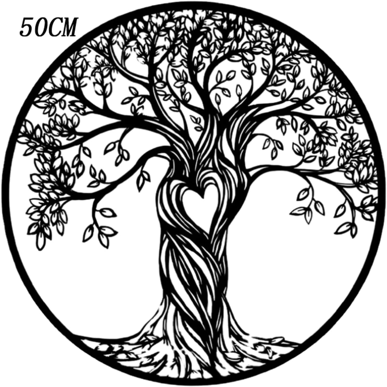 50Cm Metal Art Tree of Life Wall Hanging Decor Room Decoration Bedroom Artwork Decoration Tree of Life Indoor Plaque Viking Iron Artwork Ornament image number 3