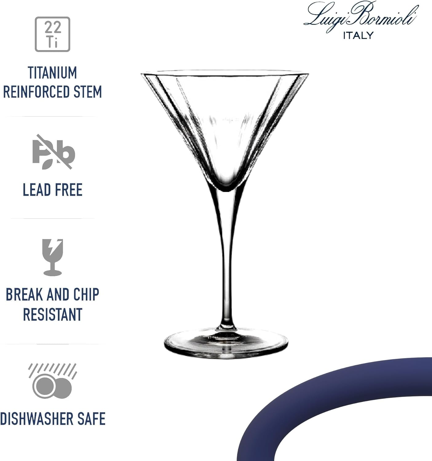 Luigi Bormioli C437 Bach Martin Glass 4-Pieces, 260 Ml Capacity, Clear, (Pack of 1) image number 4