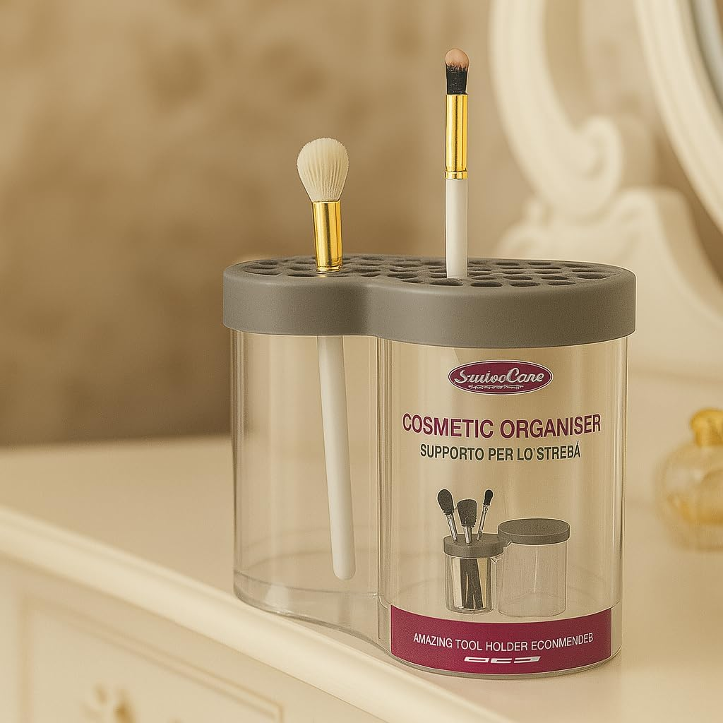Silicone Cosmetic Organizer | Flexible Makeup Brush & Beauty Tool Holder | Compact Vanity Organizer for Personal Care & Beauty Essentials image number 3