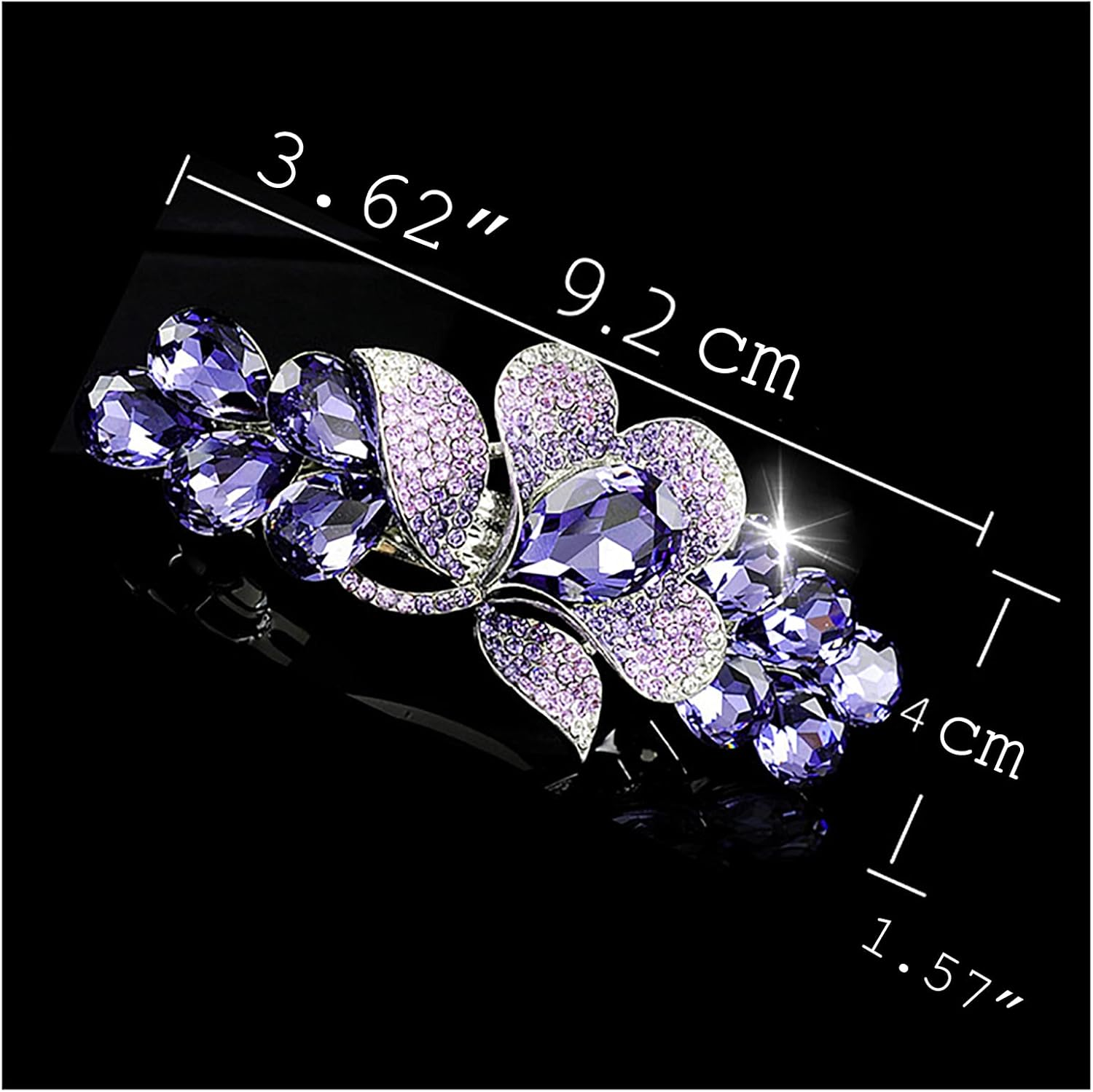 Violet Flower Woman Hair Clips, Hair Accessories, Decorative Hair Clips Girls Women,Violet image number 2