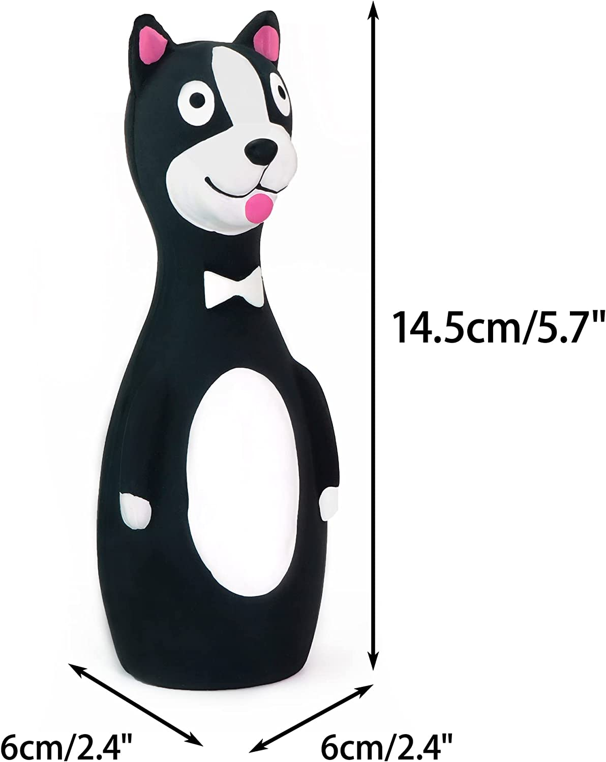 Chiwava 3 Pack 5.7 Inch Squeaky Latex Dog Toys Standing Stick Dog Dog Toy Puppy Fetch Interactive Play for Small Dogs image number 6