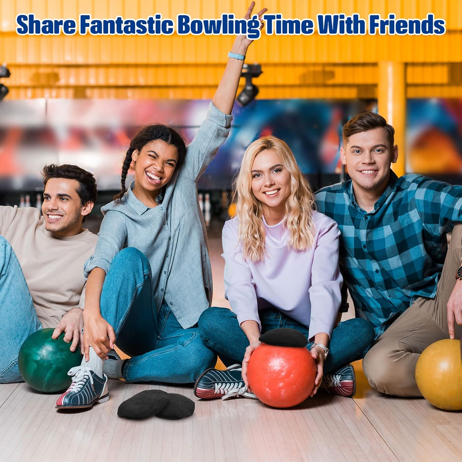 Lewtemi 2 Pieces Bowling Rosin Grip Bag Powder Bowling Grip Sack for Drying Hands Golf Accessories - Black, Dark Blue image number 2