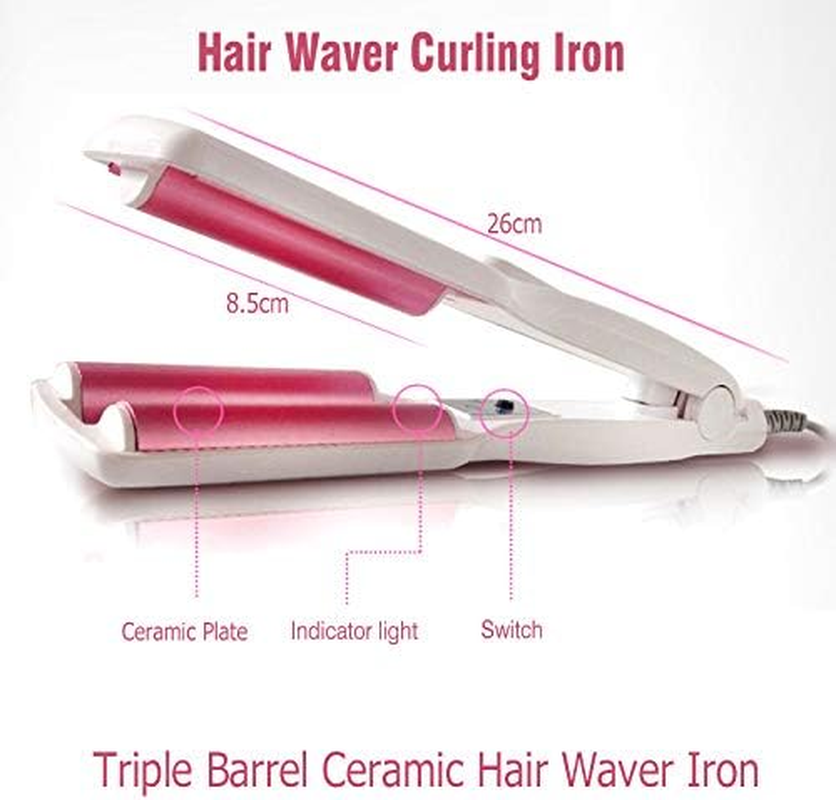 Triple Barrel Curling Iron Perm Splint Professional Hair Curler Iron Ceramic Hair Curl Wand Waver Crimping Iron Styling Tools image number 6