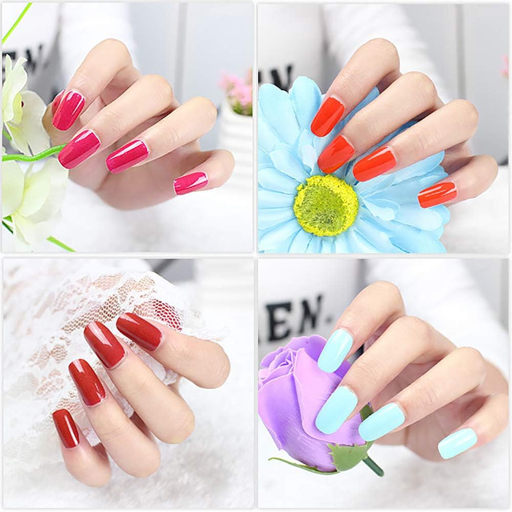 5 Sheets Solid Color Simplicity Nail Polish Stickers Full Wraps Self Adhesive Nail Art Decals Nail Accessories for Women image number 5