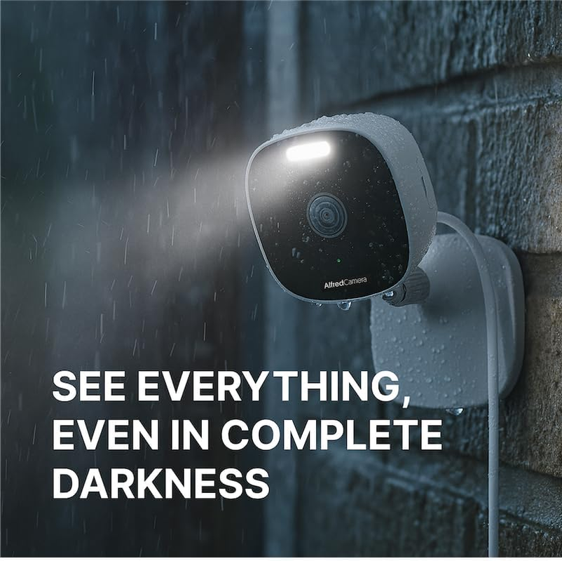 Alfredcamera Alfredcam plus 2 Smart Home Security Camera 2.5K, 5G/Wifi, Indoor/Outdoor, IP65 Waterproof, LED Spotlight, Two-Way Audio, Color Night Vision, Baby/Pet Cam, App Powered (70M+ Downloads) image number 2