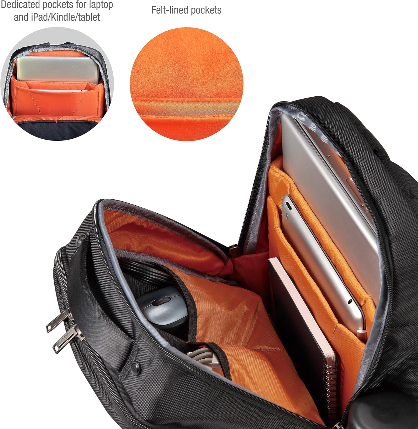 EVERKI Studio Expandable 15 Inch Macbook & Laptop Backpack for Men & Women, Travel Friendly Backpack, Professional Office Backpack for Men, Bookbag and Computer Backpack, Offers 26L Capacity - Black image number 4