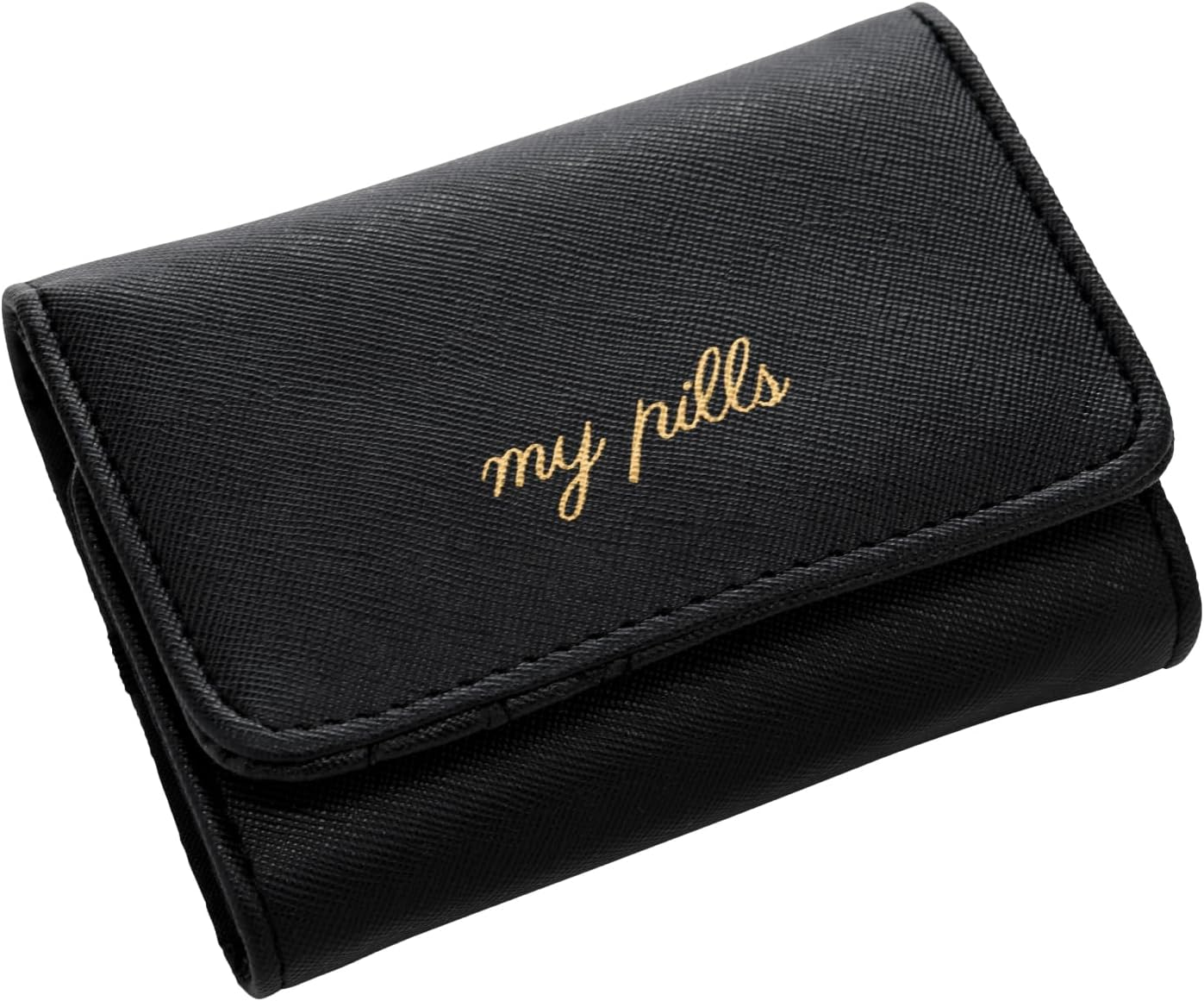 MIAMICA Miamica My Pills Snap Pill Case, Black (Black) - M31114 image number 4