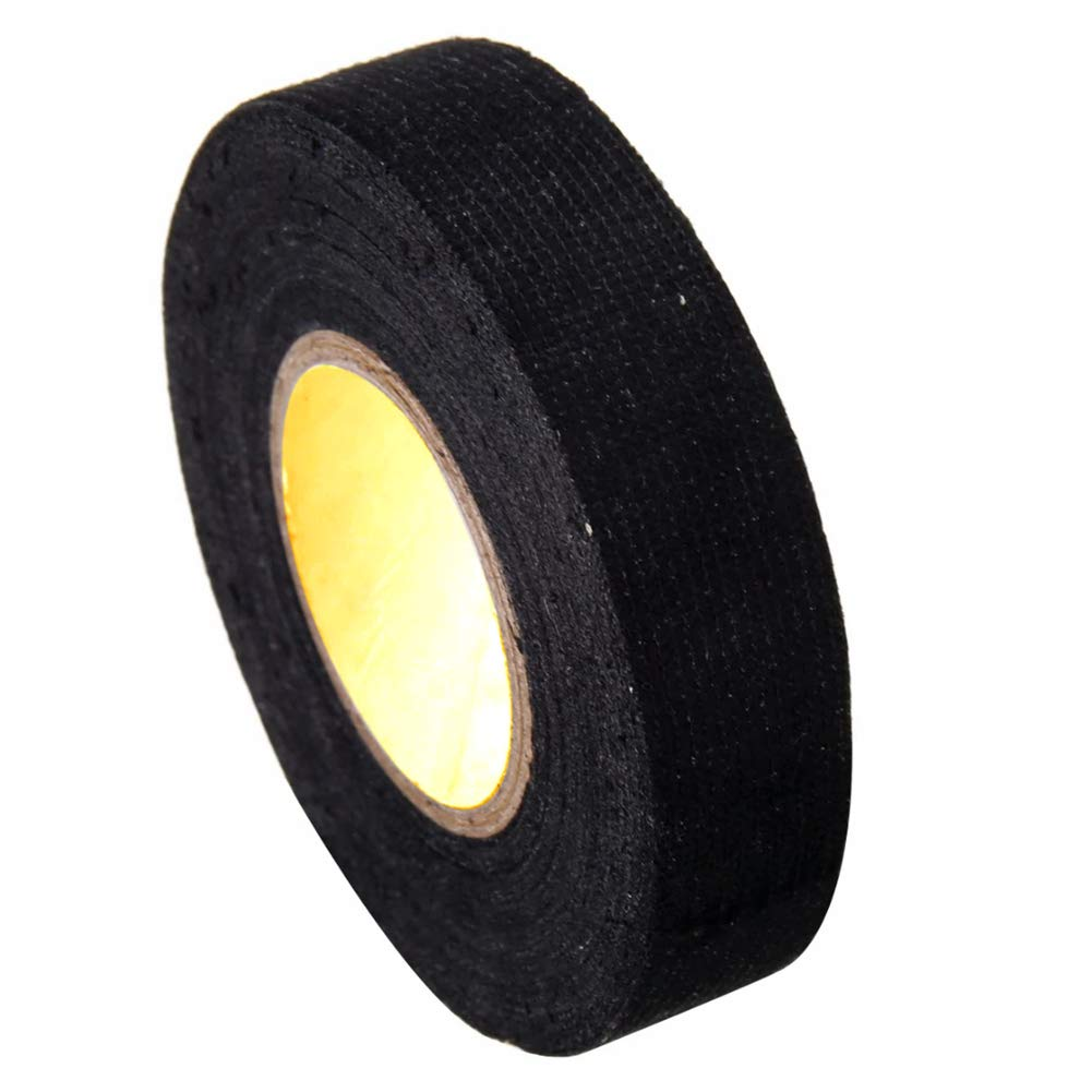 Wiring Harness Cloth Tape,Morechioce Car Waterproof Tape Noise Reduction Car Wiring Harness Tape Electrical Insulation Tape Heat-Resistant Adhesive for Car Motorcycle 25M X 3Cm,Black image number 6