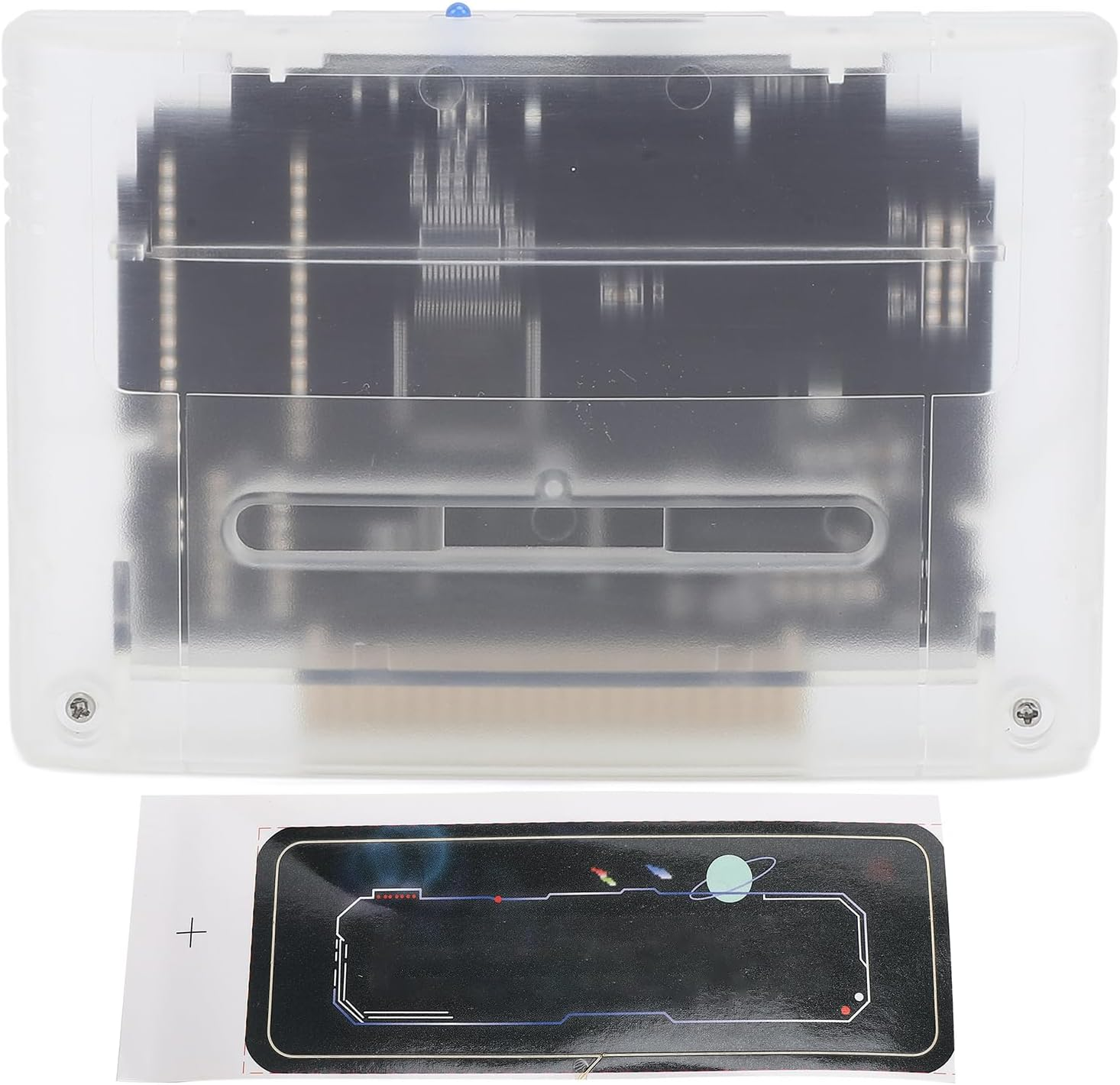 Game Cartridge for SNES for SFC Gaming Console, Professional 3000 in 1 8GB Memory Card Game Cartridge Supports FAT16, FAT32 File (Transparent White) - Transparent Purple image number 5