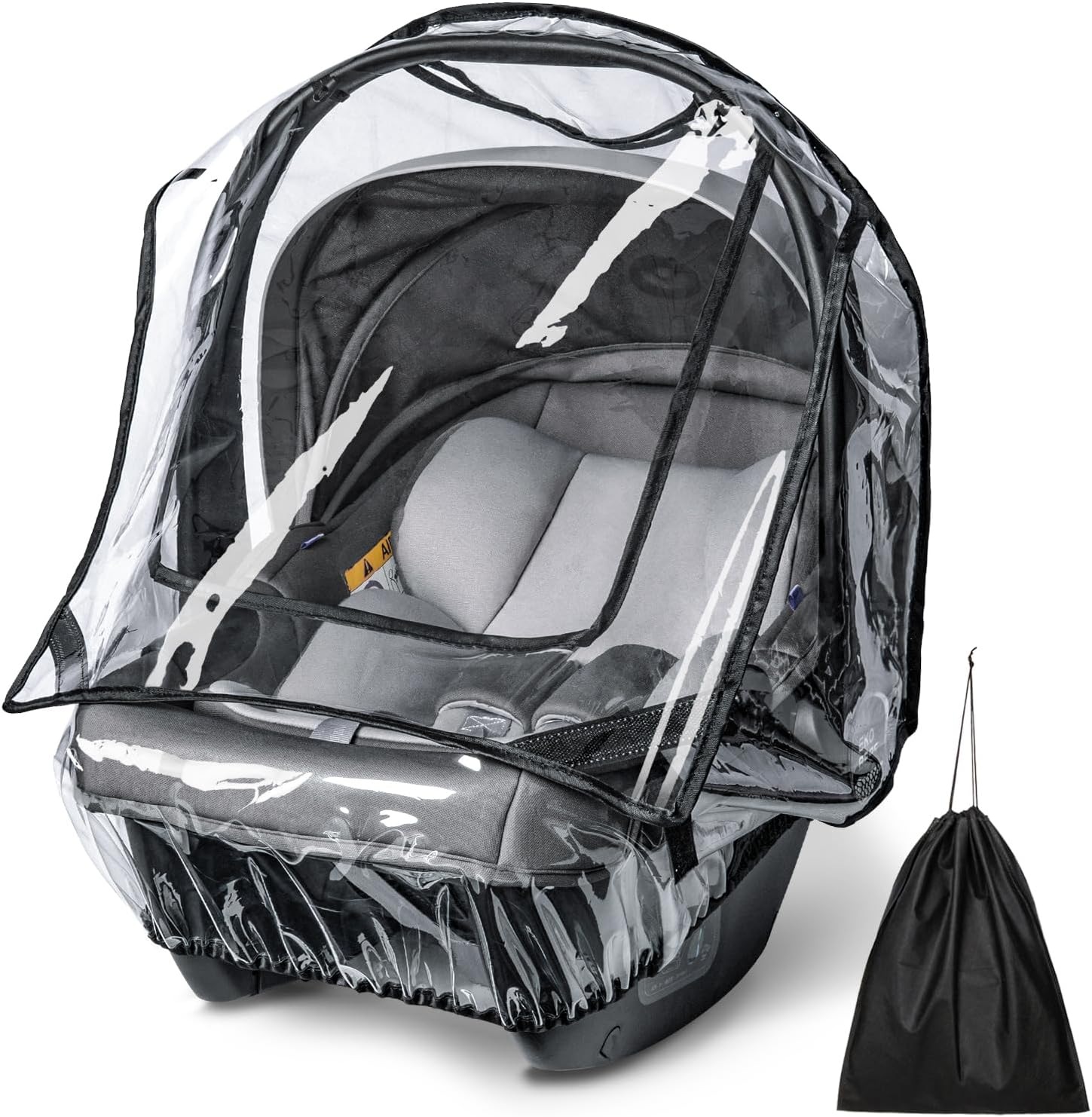 Bemece Stroller Rain Cover, Universal Stroller Accessory, Baby Travel Weather Shield for Summer, Windproof Waterproof, Protect from Dust Snow - Double Protection