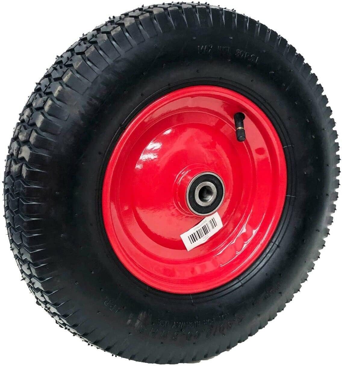 16" 4.8/4.00-8 16MM Bore Size Wheelbarrow Cart Trolley Barrow Tyres, Wear-Resistant and Anti-Slip, for Hand Trolleys/Small Carts