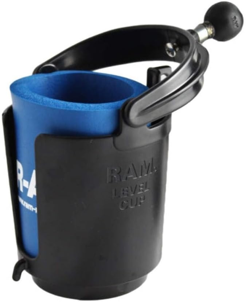 RAM Mounts Level Drink Cup Holder with Ball, 16 Oz Capacity