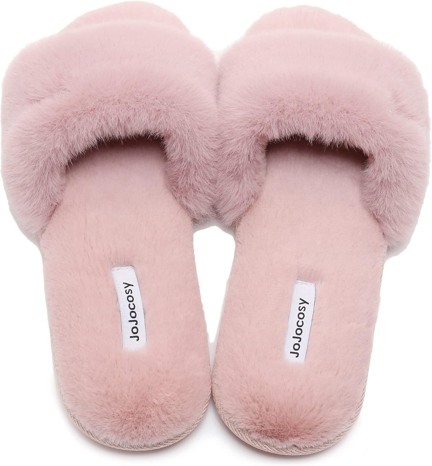 JOJOCOSY Rabbit Model Lady&rsquo;S Comfortable Fuzzy Memory Foam Scuff Women&rsquo;S Fashion Plush Peep-Toe Relaxing Indoor Slippers image number 2