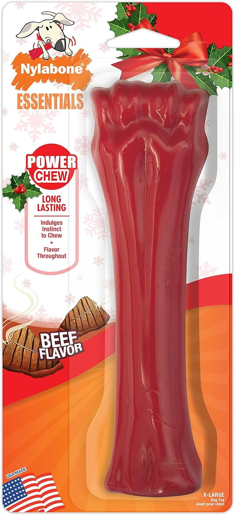 Nylabone Extreme Tough Dog Chew Toy Bones, Peanut Butter, Chicken, Bacon Flavoured, 3-Piece, Small, for Dogs up to 11 Kg image number 5