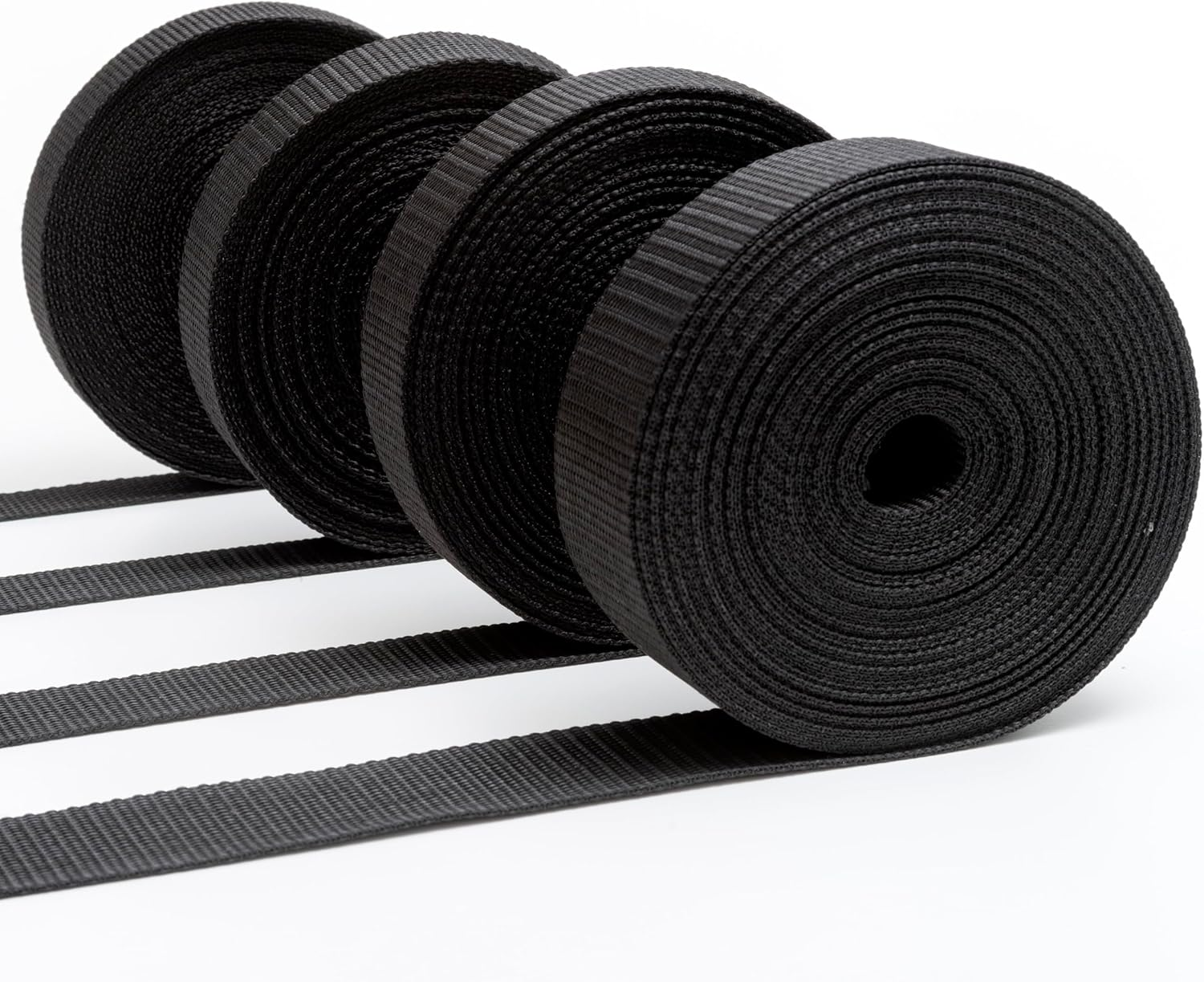 IPEA Rigid Nylon Strap for Backpack and Bags - 10 Meters Length - Multipurpose Rope for Sewing, Sports, Luggage, DIY - Sizes 20/25 / 30/40 Mm - Black - 3 Cm image number 3