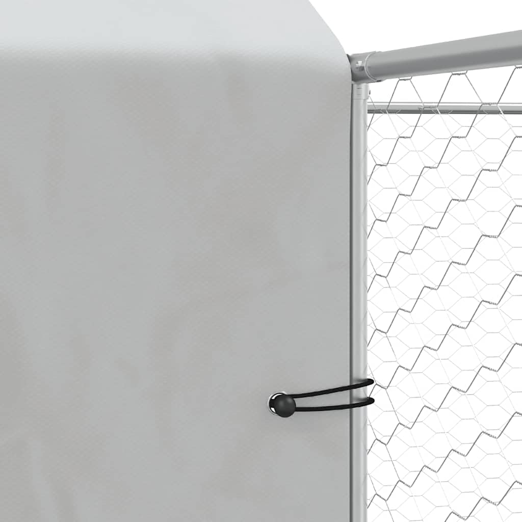 Outdoor Dog Kennel with Roof 12X12X2.5 M Galvanised Steel Pet Shelter Enclosure image number 4