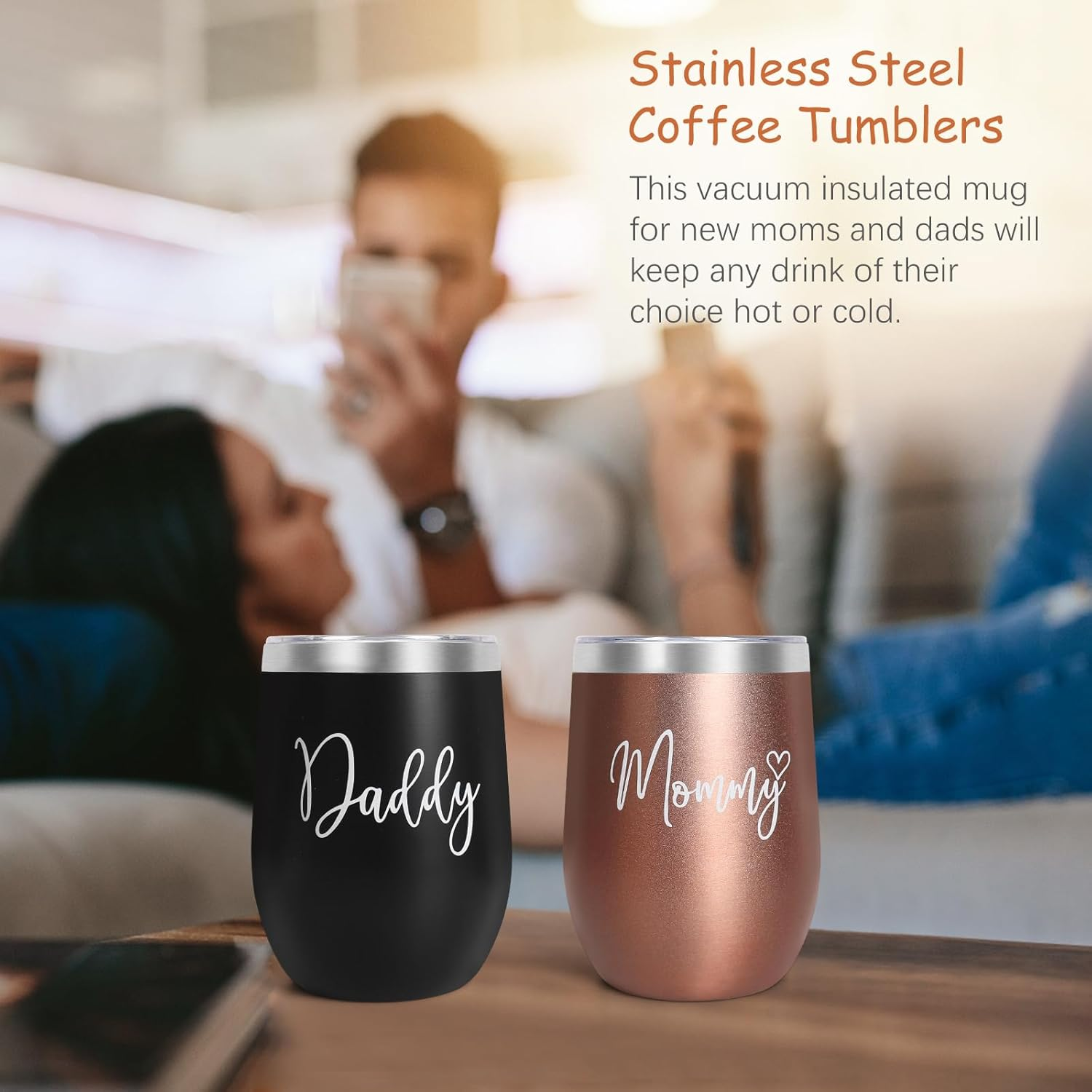Suhctuptx New Mom Gifts for Women, Top Pregnancy Gifts for New Parents Gender Reveal Gifts with Mom and Dad Tumbler Set for First Time Moms, Expecting Parents to Be, Gender Reveal, Baby Shower&hellip; image number 6