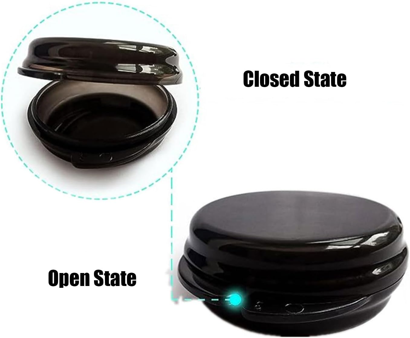 Small Pill Box 3 Pack - Daily Mini Pill Organizer Portable for Purse and Pocket, Travel Pill Case Medicine Storage Container with Compact Small Pill Box and Secure Pill Holder Design, Black image number 5