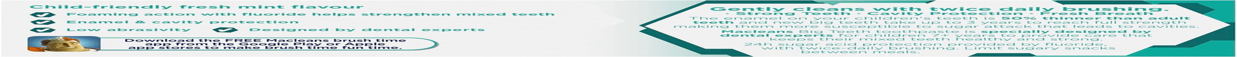 Macleans Toothpaste Kids Big Teeth for Children 7+ Years Old, Mint, 63G, 3 Pack image number 3