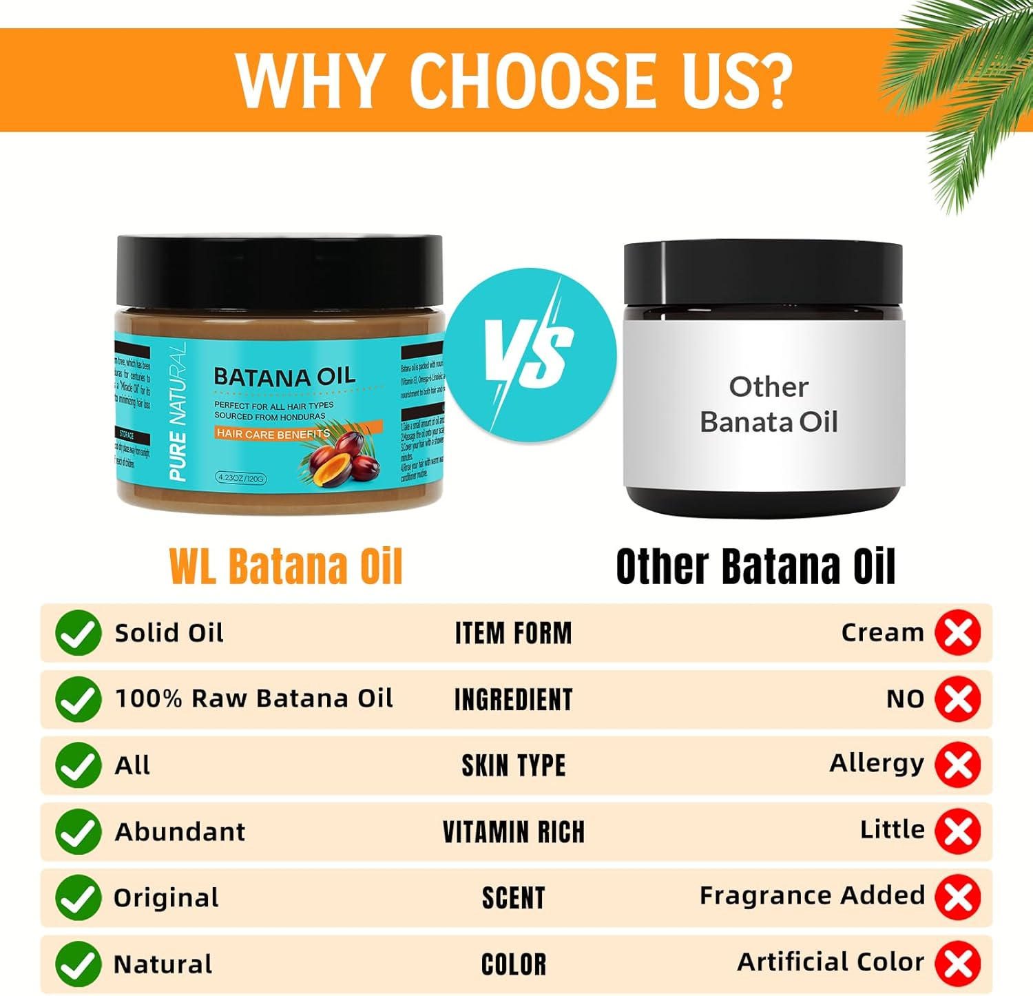 Organics Batana Oil for Hair Care, 100% Pure Raw Batana Masks Promotes Thicker, Stronger Hair, Unrefined Batana Oil for Men & Women-120Ml/4.3Oz(Hair Mask) image number 4