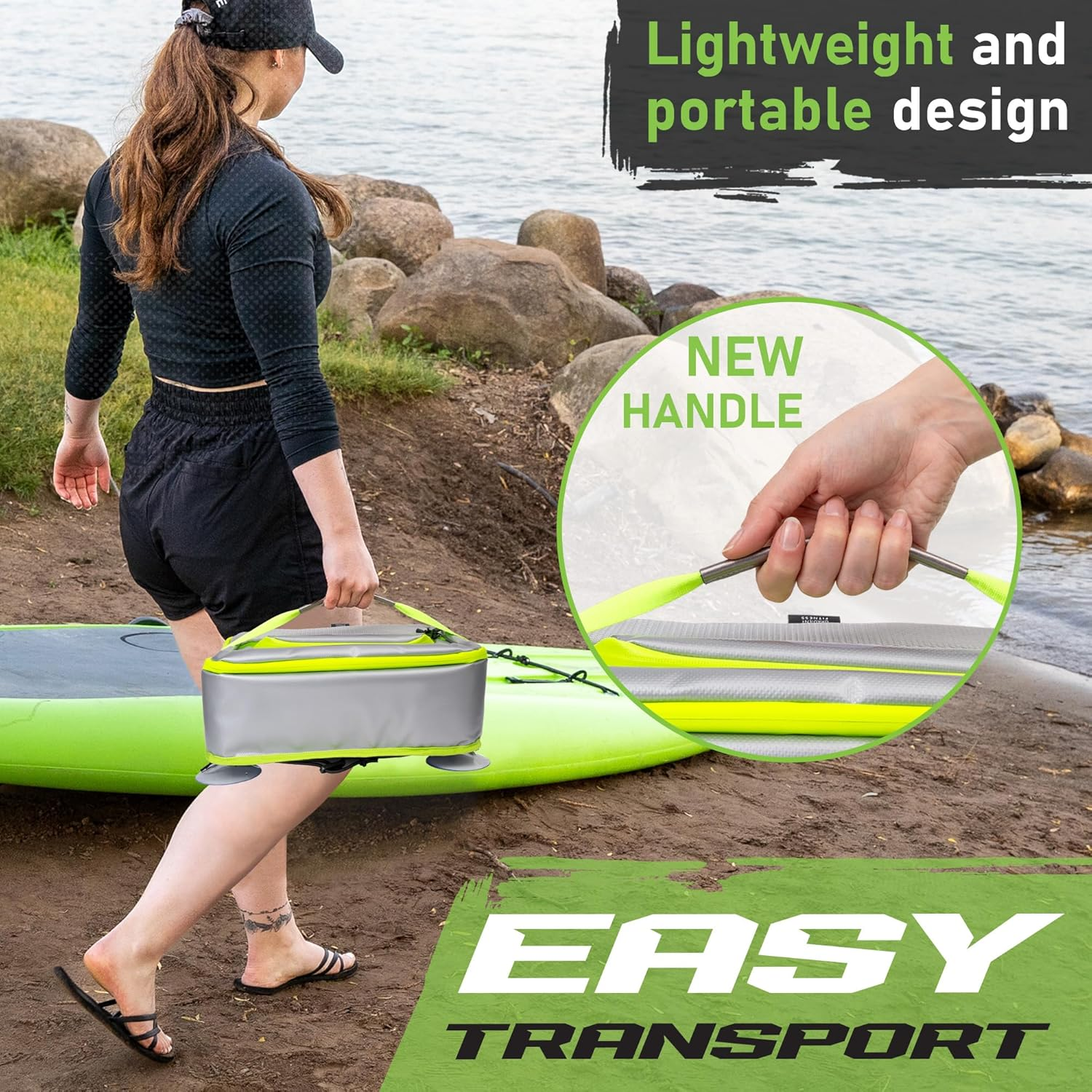 Gradient Fitness SUP Cooler for Paddle Board | Upgraded Waterproof Material Paddle Board Accessories | Large Capacity Insulated Kayak Cooler Bag | Quality Bungee System Included image number 1