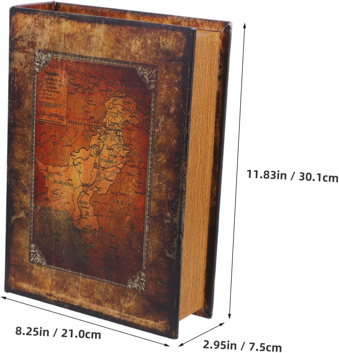 Luxshiny Fake Book Jewelry Box Large Simulation Book Shaped Key Storage Organizer Lid Decorative Home Ornament for Living Room and Shelf Display image number 1