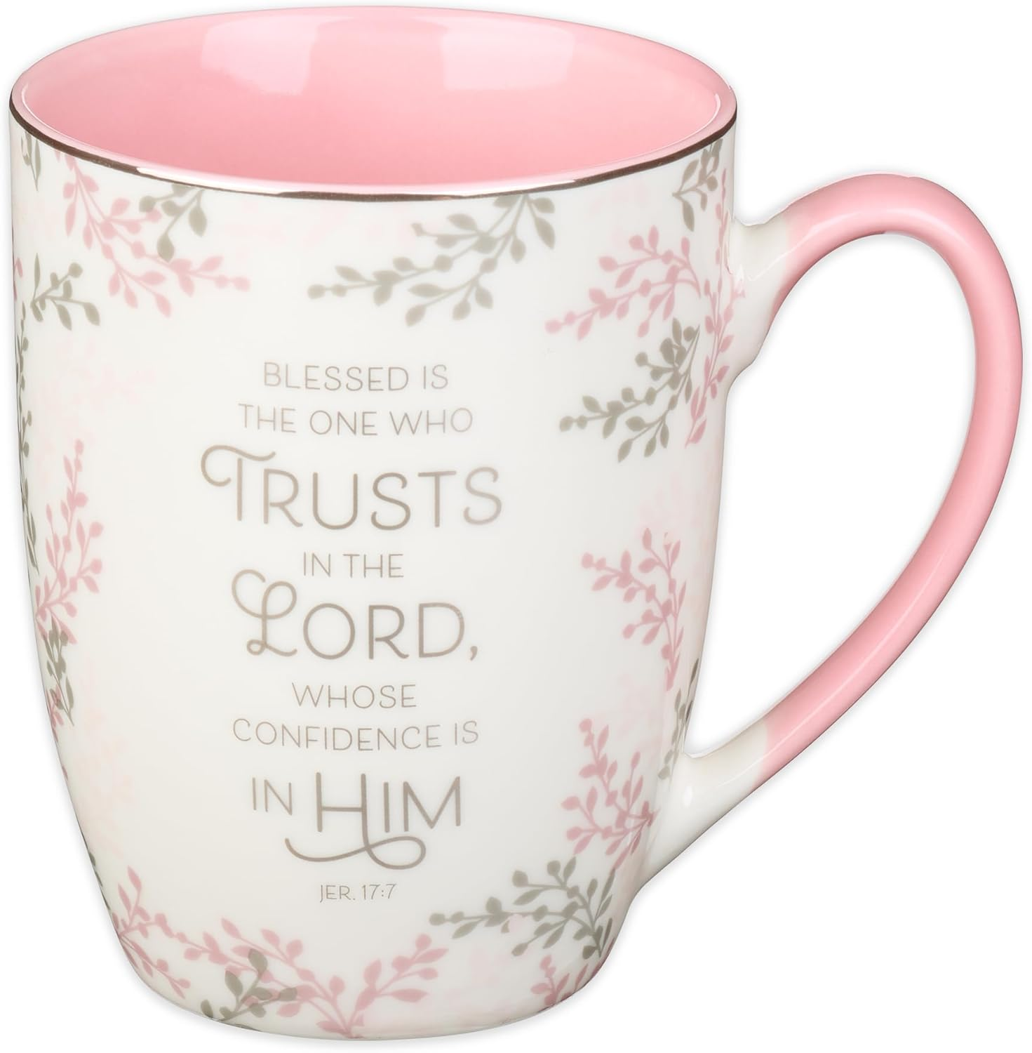 Christian Art Gifts Women'S Ceramic Coffee & Tea Mug: Be Still and Know - Psalm 46:10 Scripture, Microwave/Dishwasher Safe Cup, Lead-Free/Non-Toxic Religious Drinkware, Teal/White Floral, 12 Fl. Oz.
