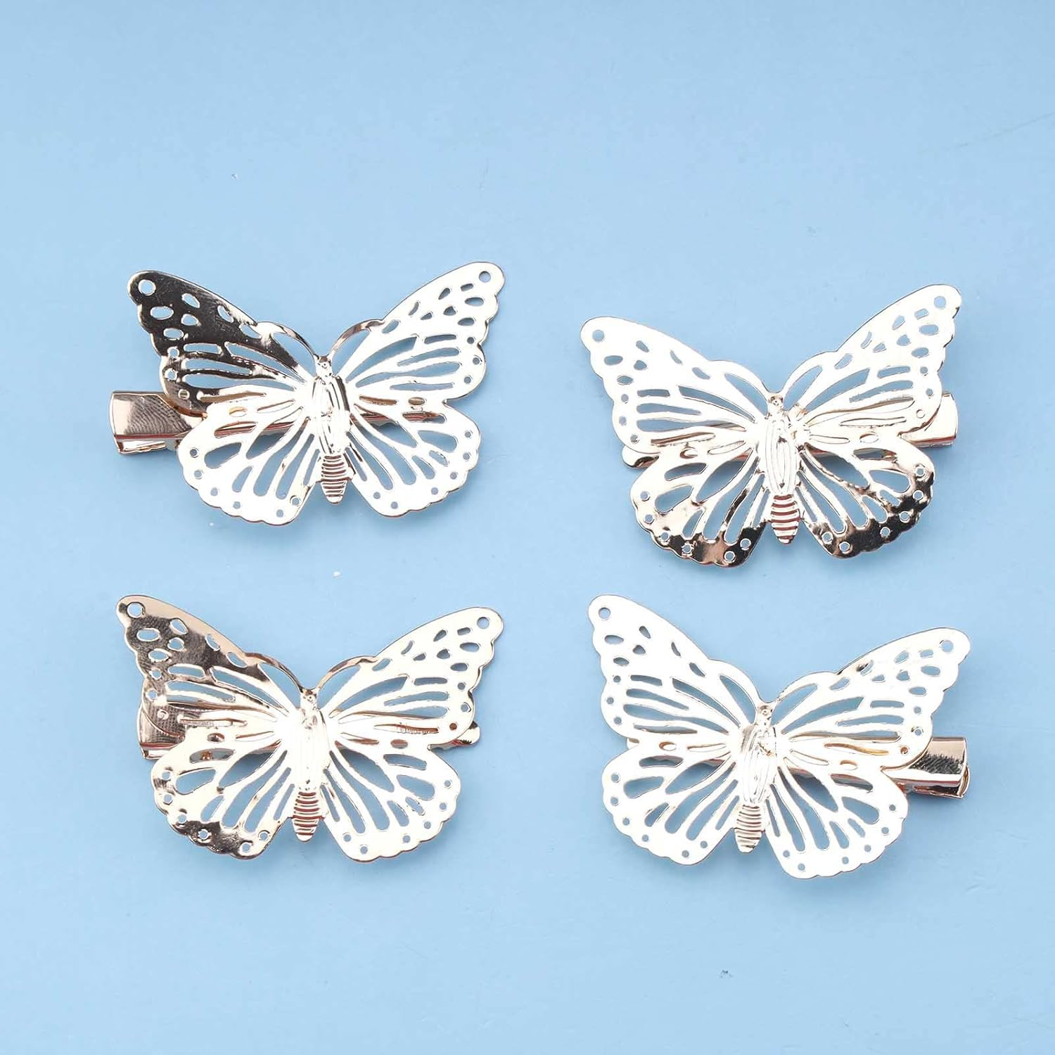 Yheakne Boho Butterfly Hair Clip Pen Gold Hair Clip Vintage Barrette Clips Butterfly Hair Clips Decorative Hair Clip Hair Accessories for Women and Girls 4 Pieces image number 1
