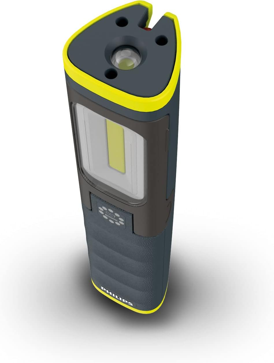 Philips Xperion 6000 Pillar LED Work Light, 500 Lumen Rechargeable, Fold-Out Light Panel, Additional Spotlight image number 2