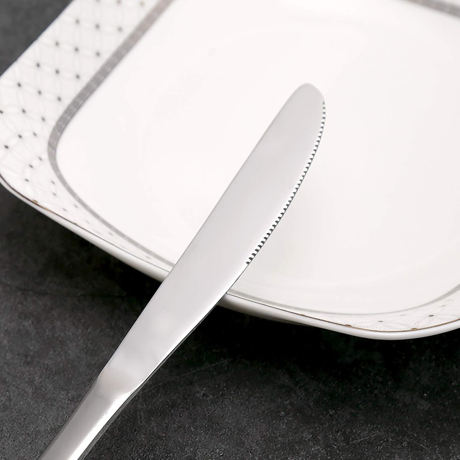 VANRA 4-Piece Children Knives Set Stainless Steel Kids Dinner Knife Child Silver Cutlery Set 6.8-Inch (4 Knives)