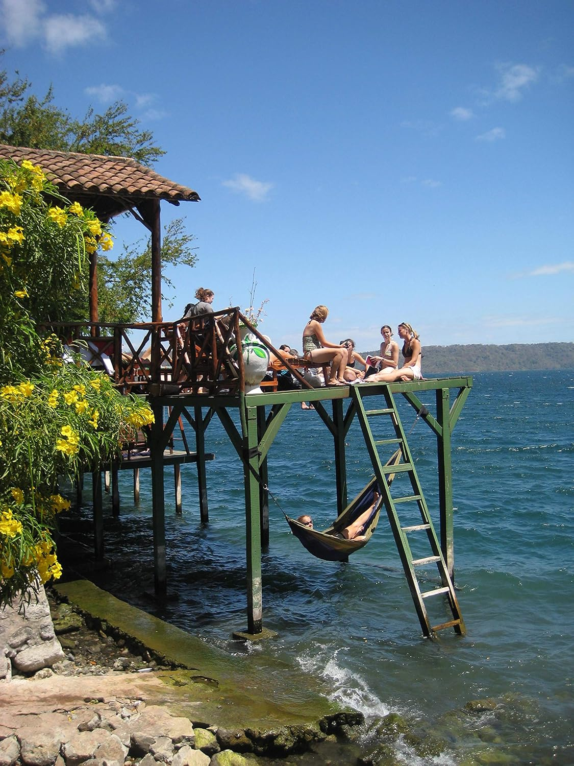 Vivere Nylon Double Parachute Camping Portable Hammock, Navy/Olive - Beige/Navy image number 5