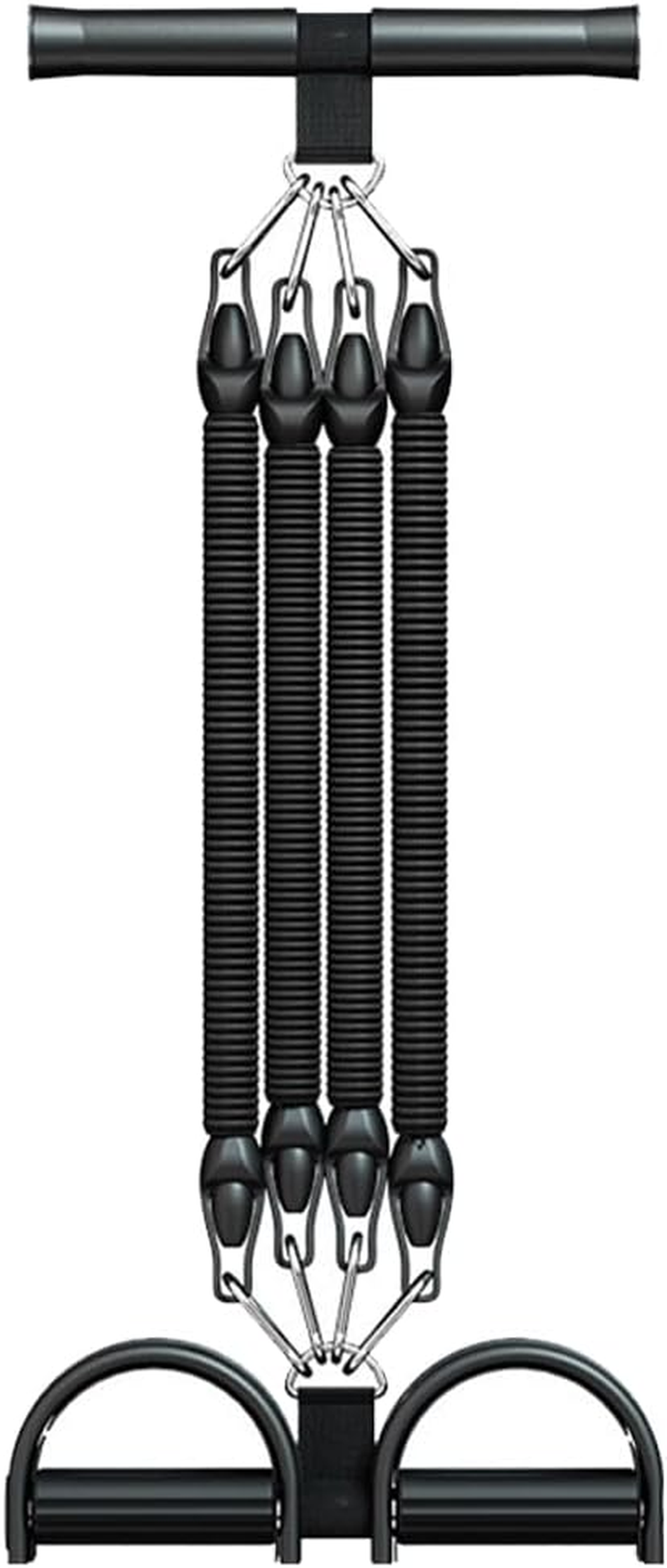 2Pack Pedal Tension Rope,Resistance Bands,For Leg Training and Abdominal Muscle Workout,For Home, Home Gym, Muscle and Strength Training, Resistance Band System (Black) image number 2